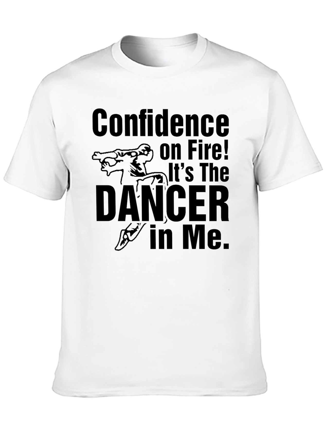 Confidence On Fire Dancer Graphic Black T-Shirt