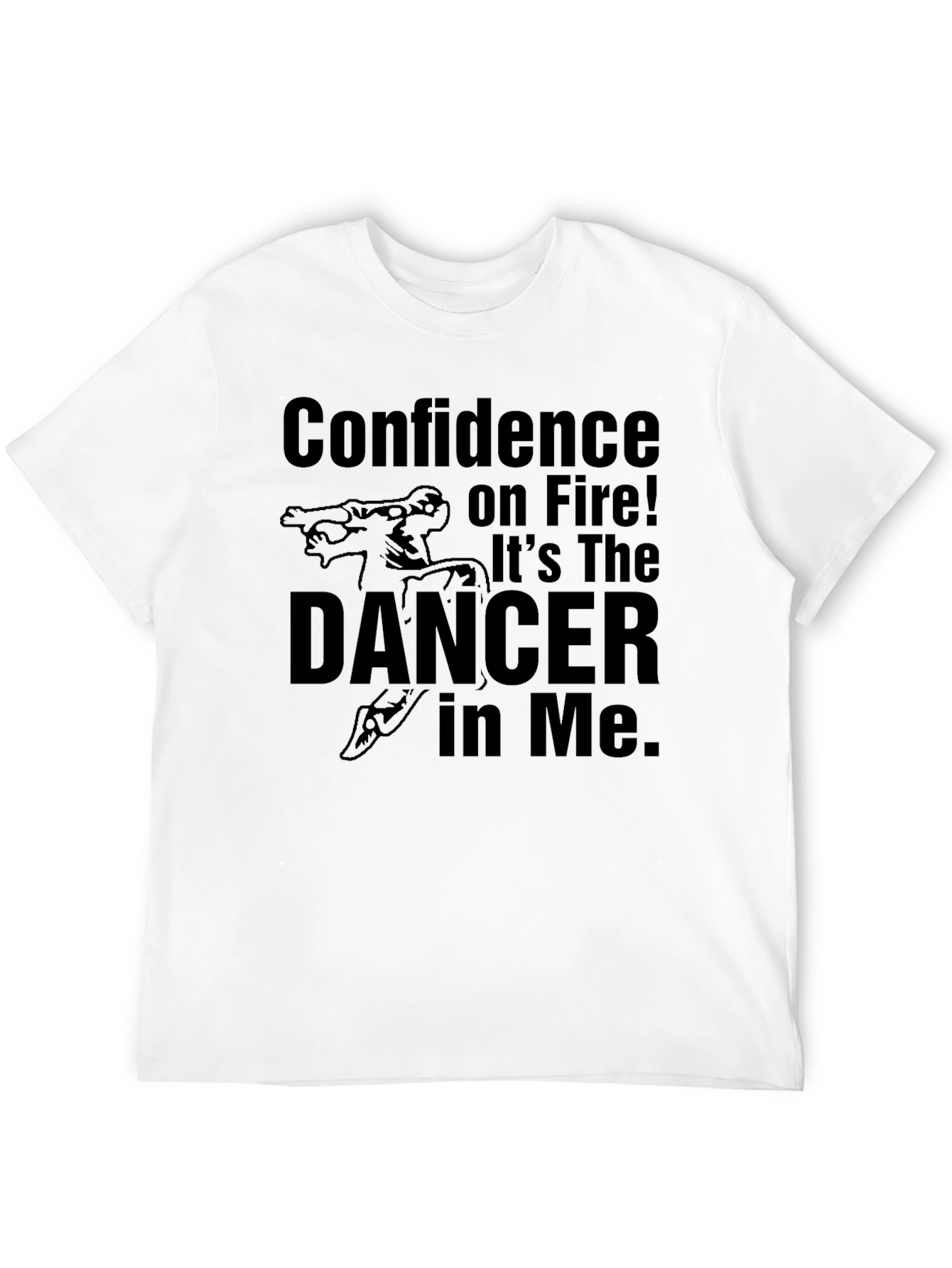 Confidence On Fire Dancer Graphic Black T-Shirt