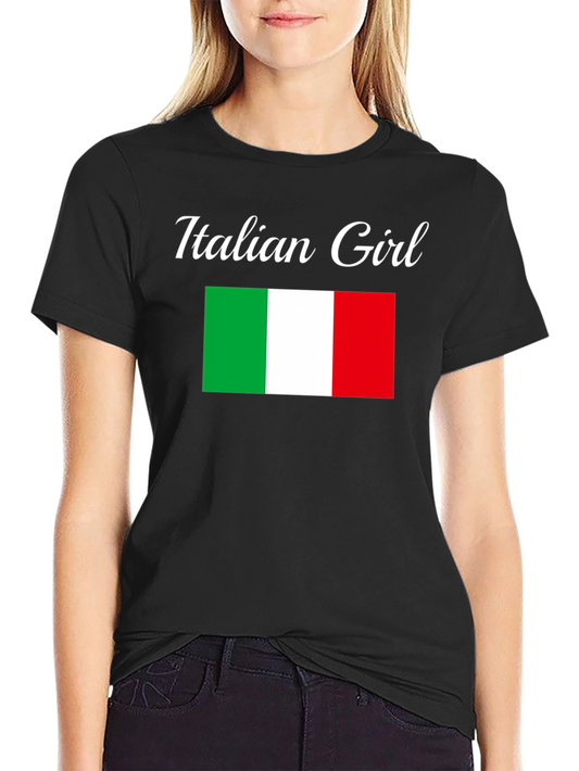 Italian Girl T-Shirt - Italy Flag Tee