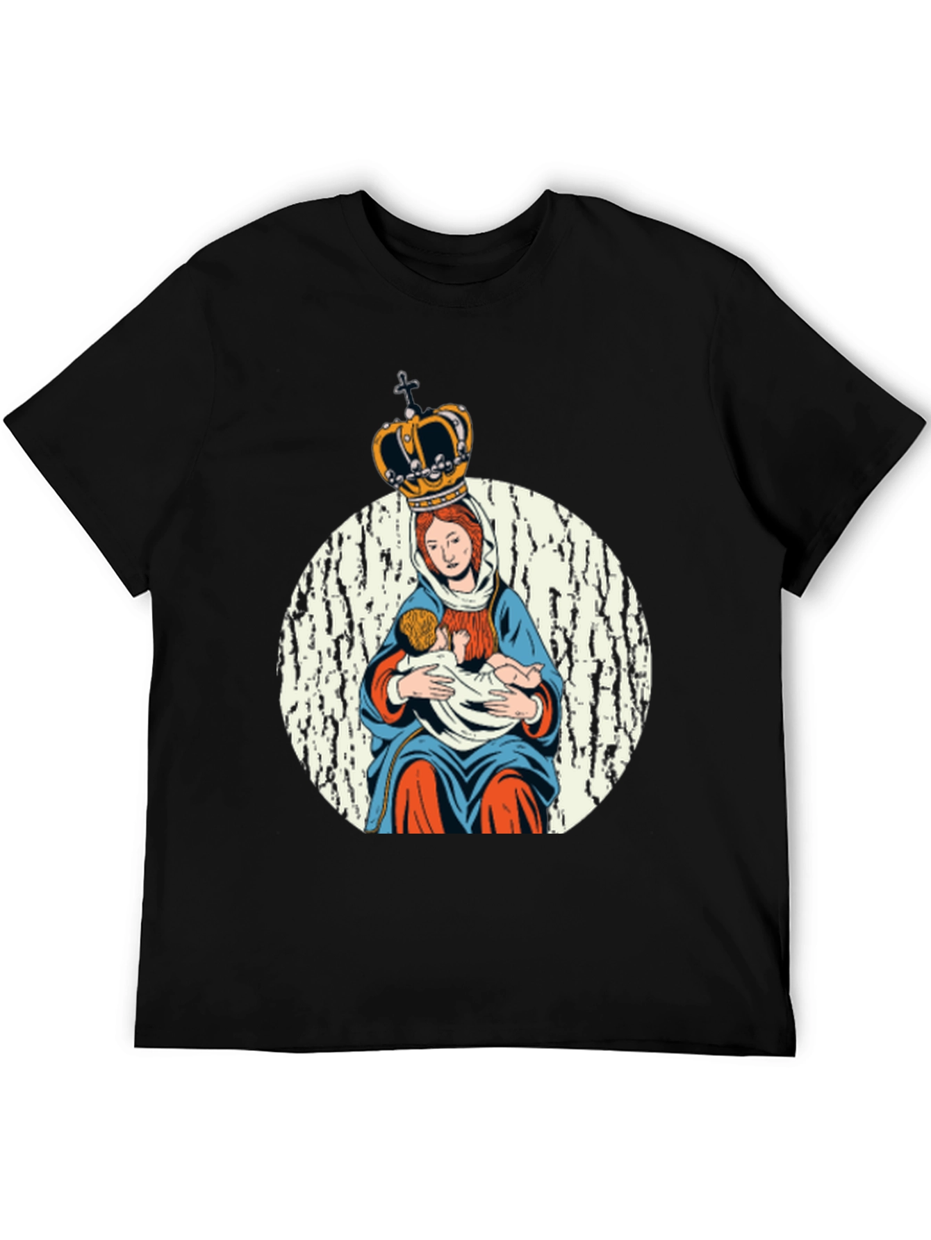 Virgin Mary Crowned T-Shirt - Religious Graphic Tee