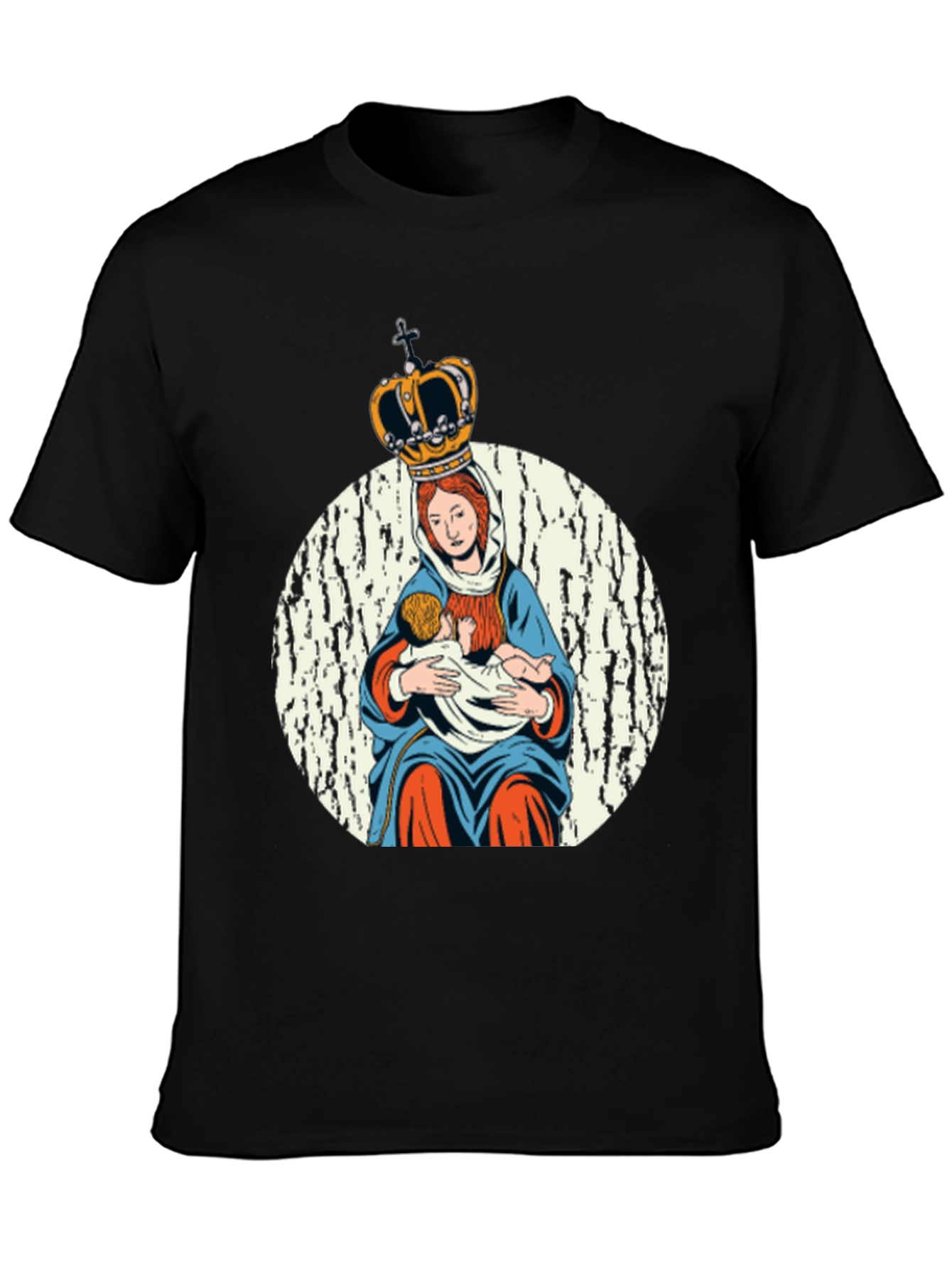 Virgin Mary Crowned T-Shirt - Religious Graphic Tee
