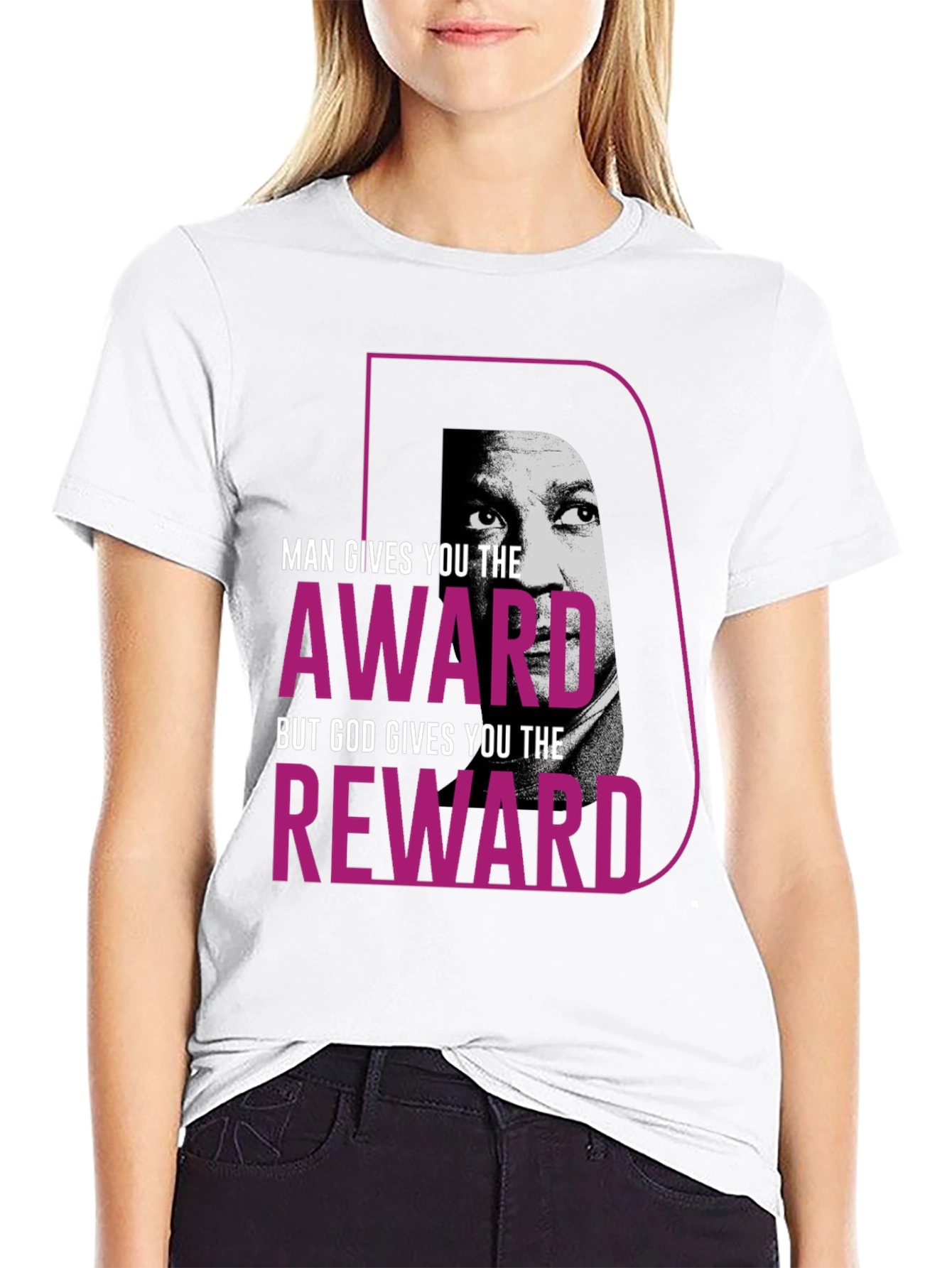 Motivational T-Shirt - Man Gives Award God Reward