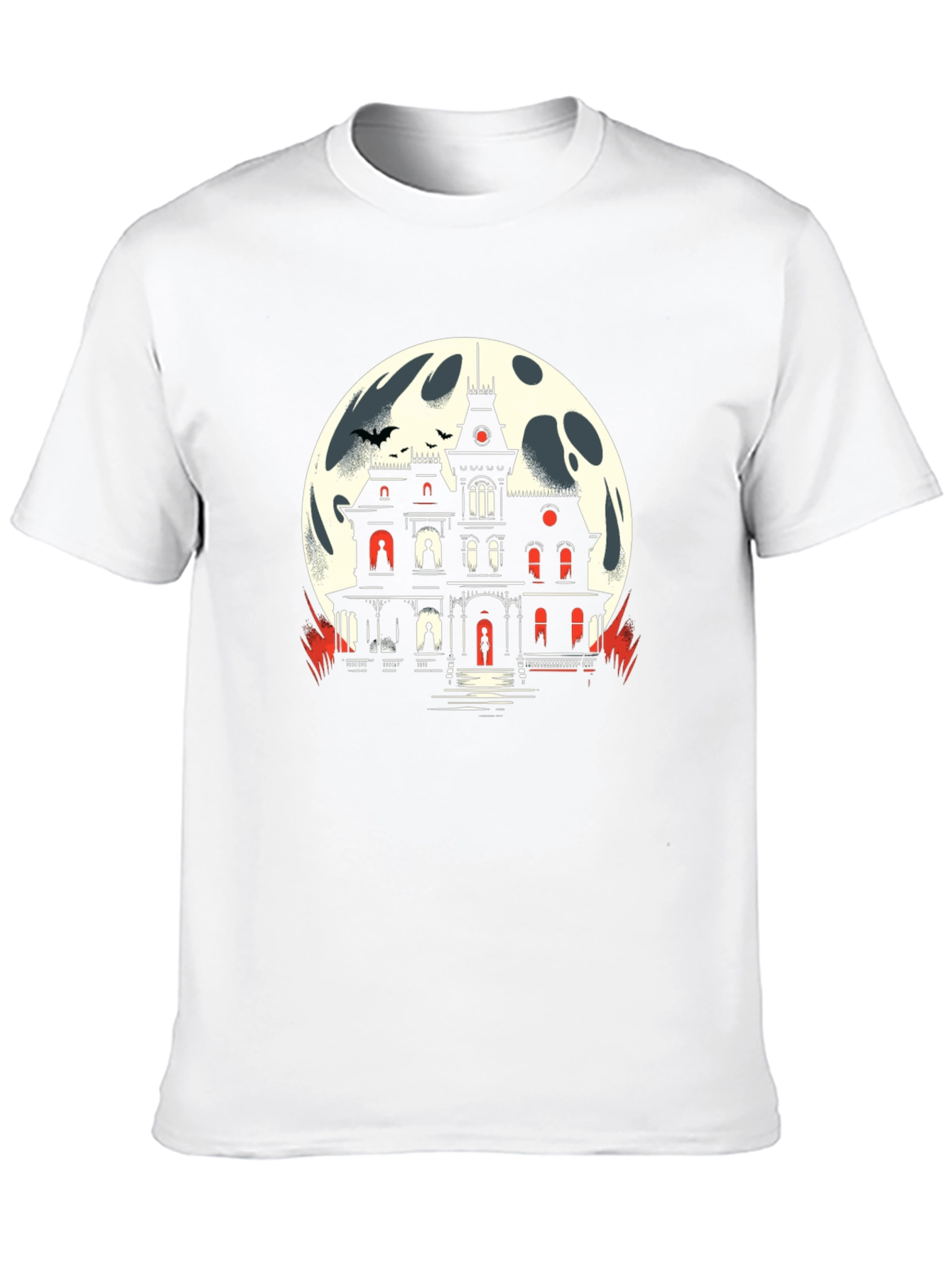 Haunted House Moon Graphic Tee
