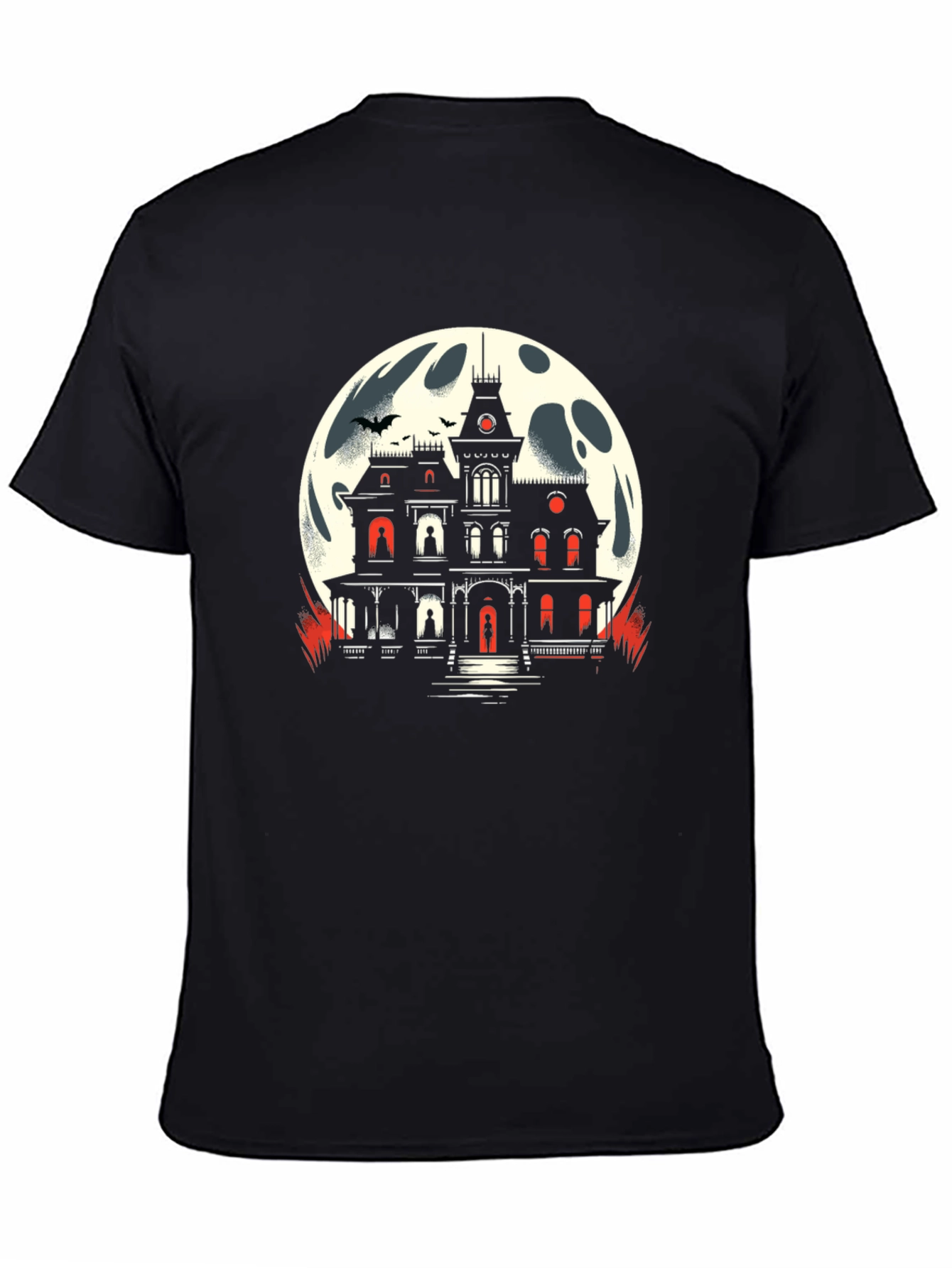 Haunted House Moon Graphic Tee