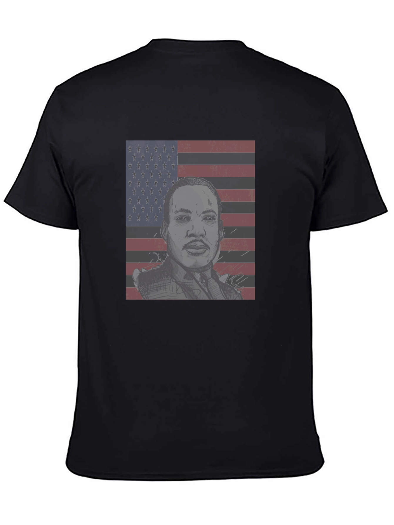 MLK American Flag Graphic Tee - Black