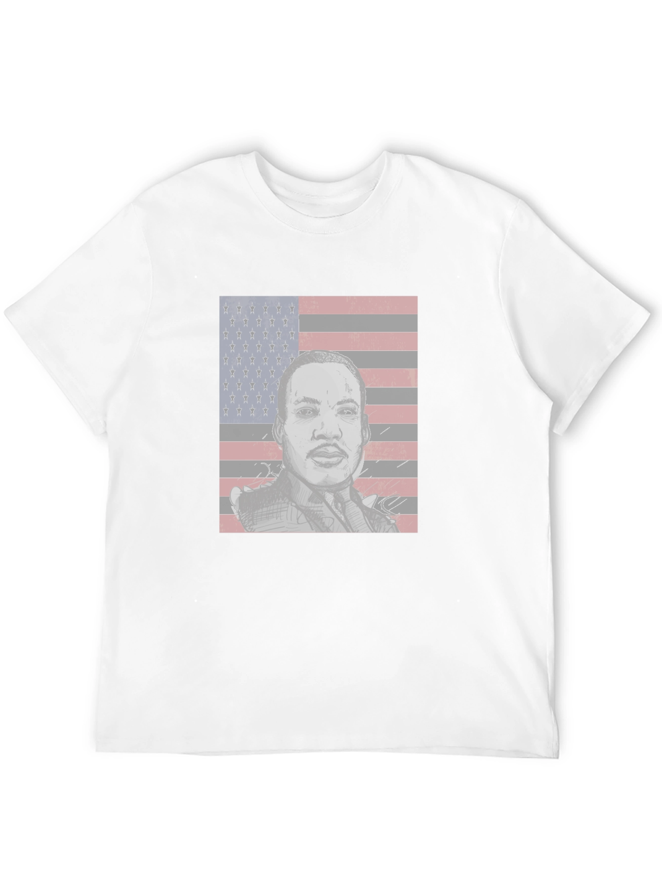 MLK American Flag Graphic Tee - Black