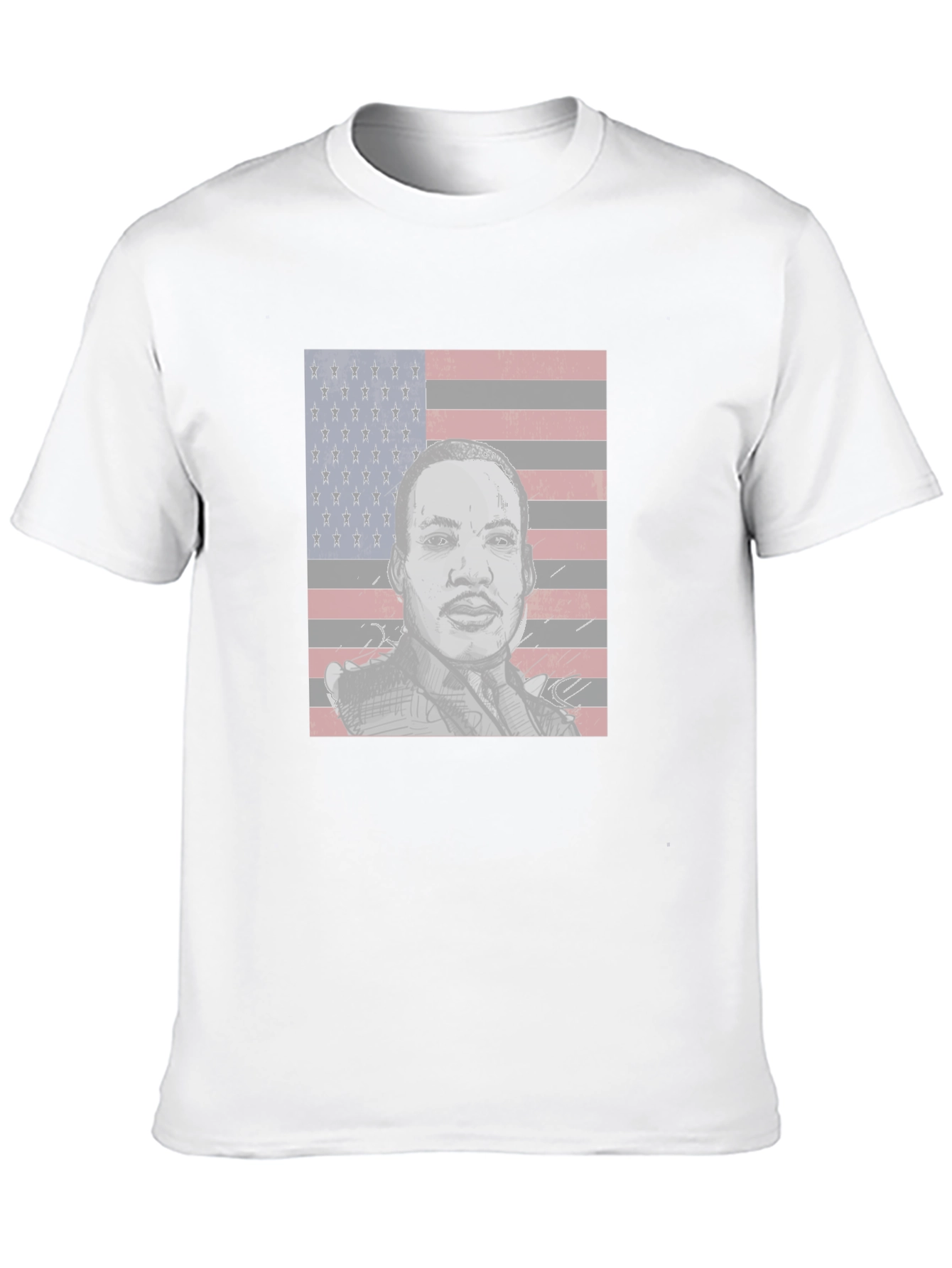 MLK American Flag Graphic Tee - Black