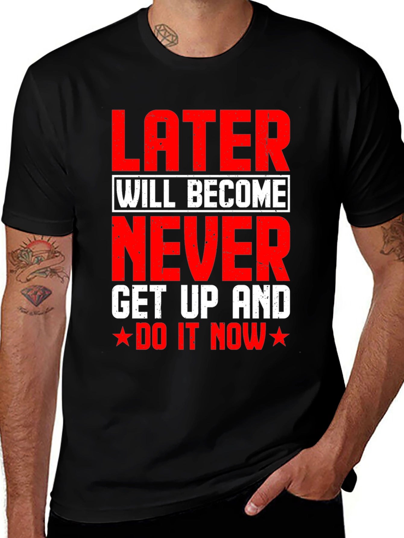 Later Will Become Never T-Shirt
