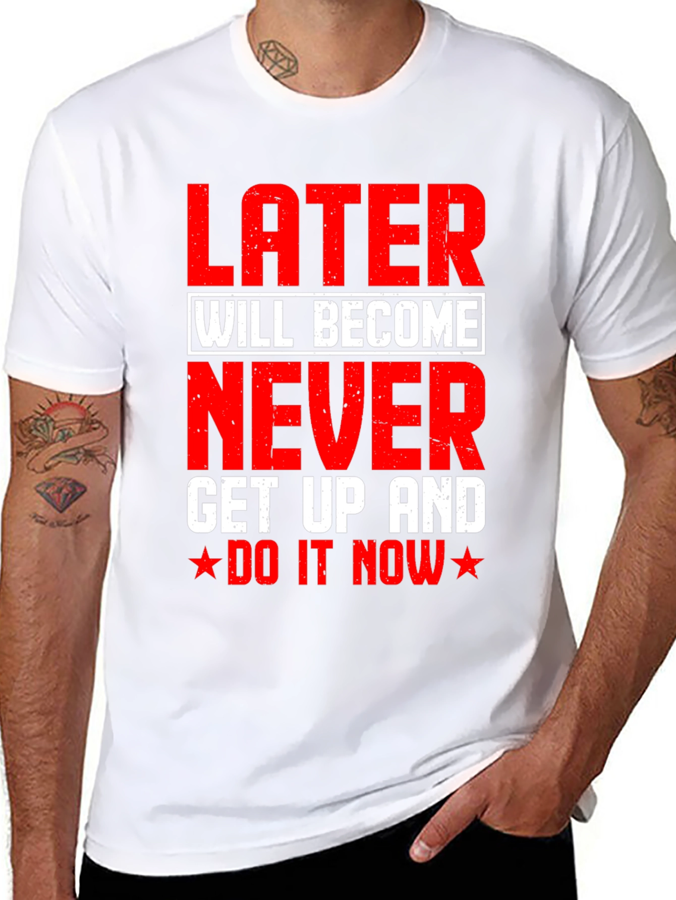 Later Will Become Never T-Shirt