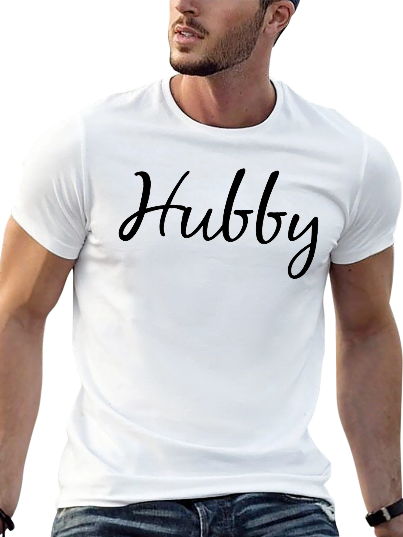 Hubby Black T-Shirt - Stylish Casual Wear