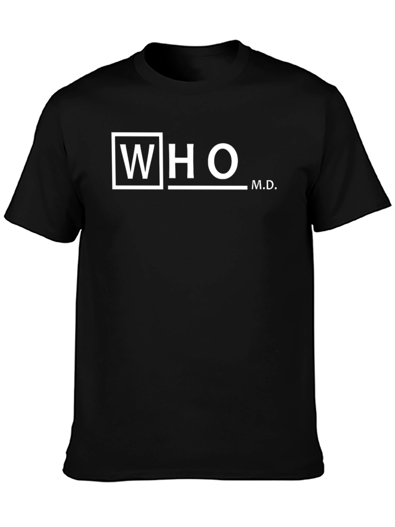 WHO M.D. Graphic T-Shirt - Black Cotton Tee