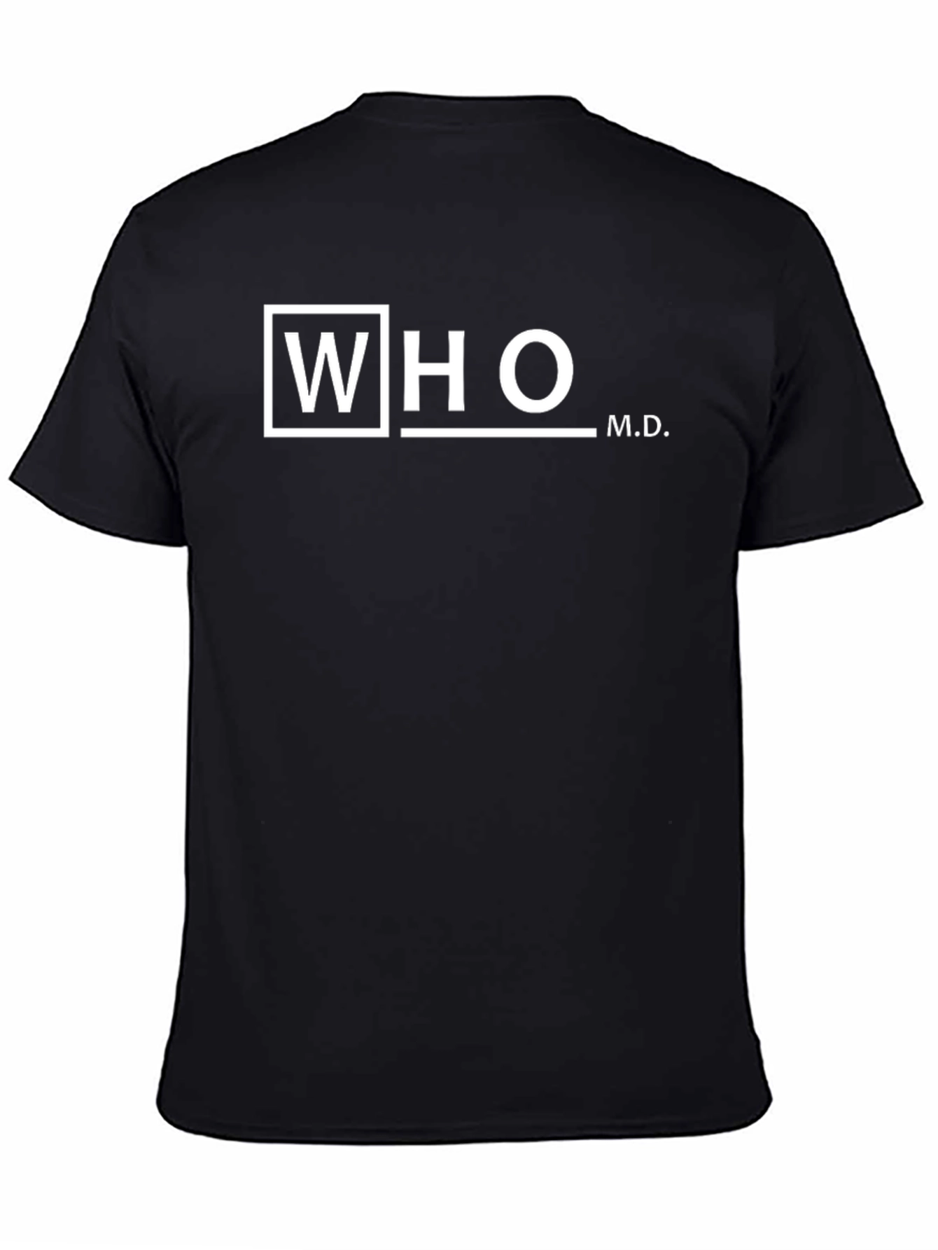 WHO M.D. Graphic T-Shirt - Black Cotton Tee