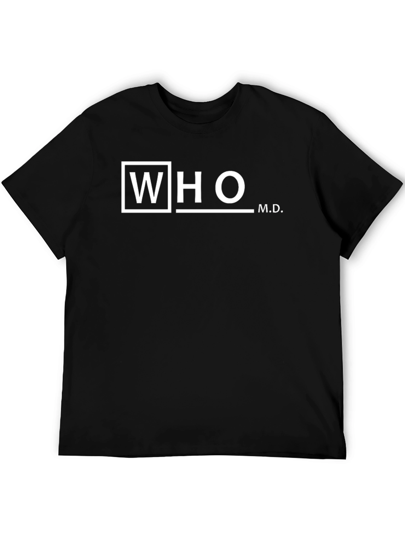 WHO M.D. Graphic T-Shirt - Black Cotton Tee