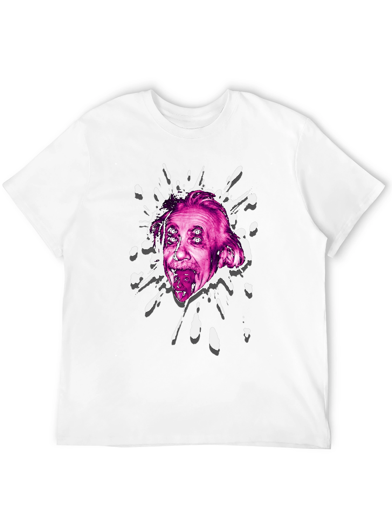 Einstein Glitch Graphic Black T-Shirt