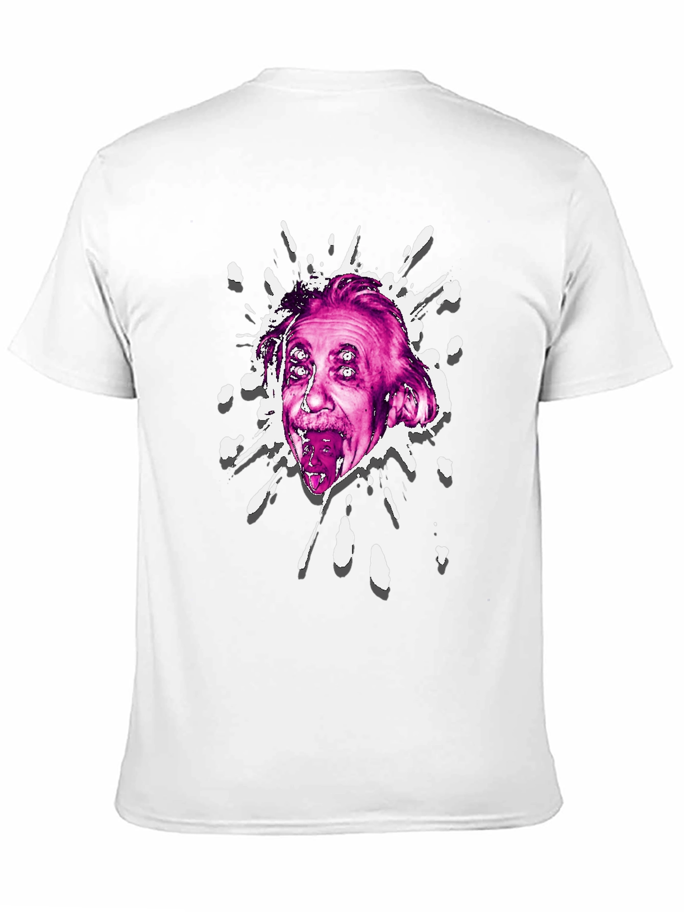 Einstein Glitch Graphic Black T-Shirt