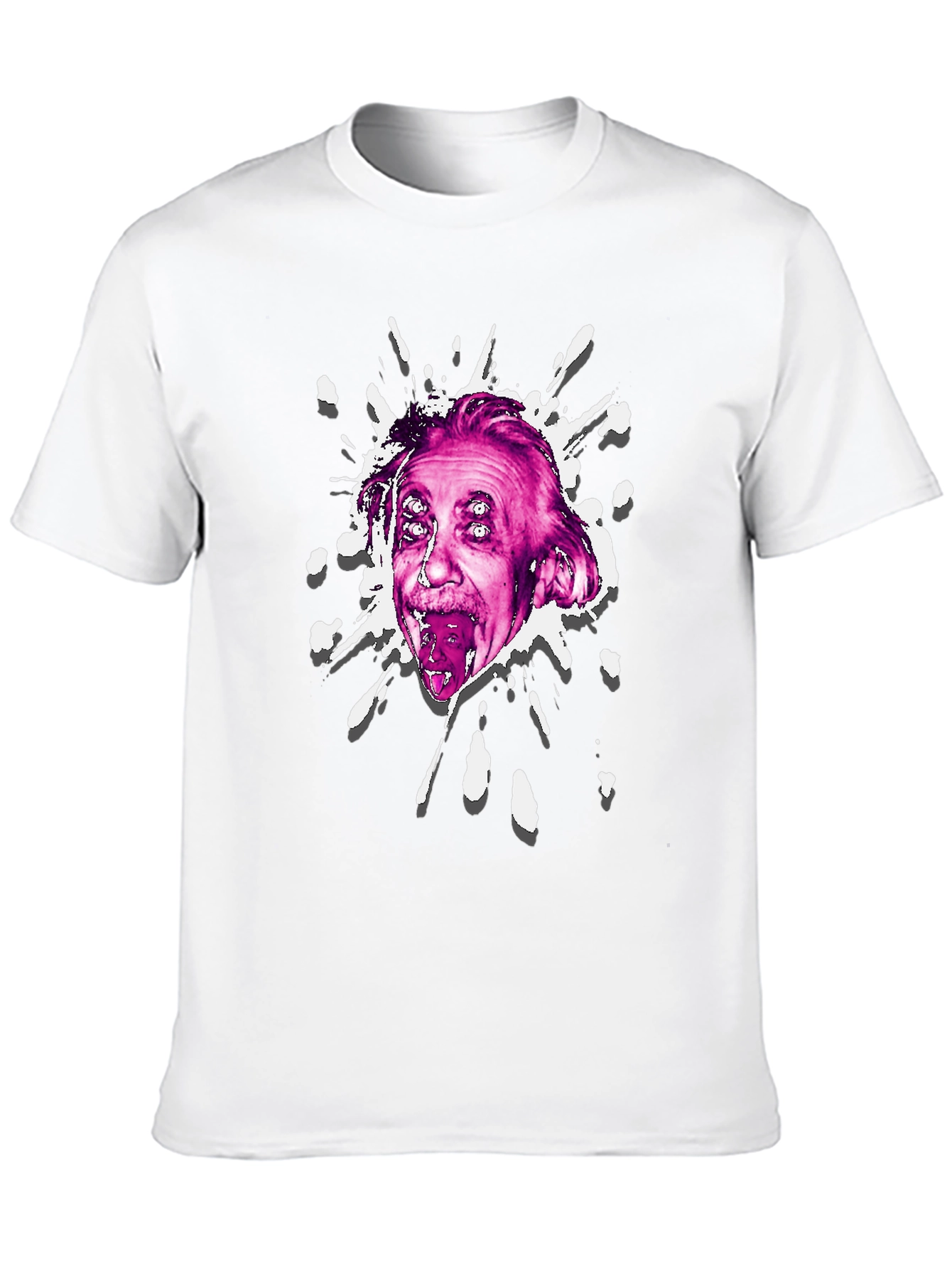 Einstein Glitch Graphic Black T-Shirt
