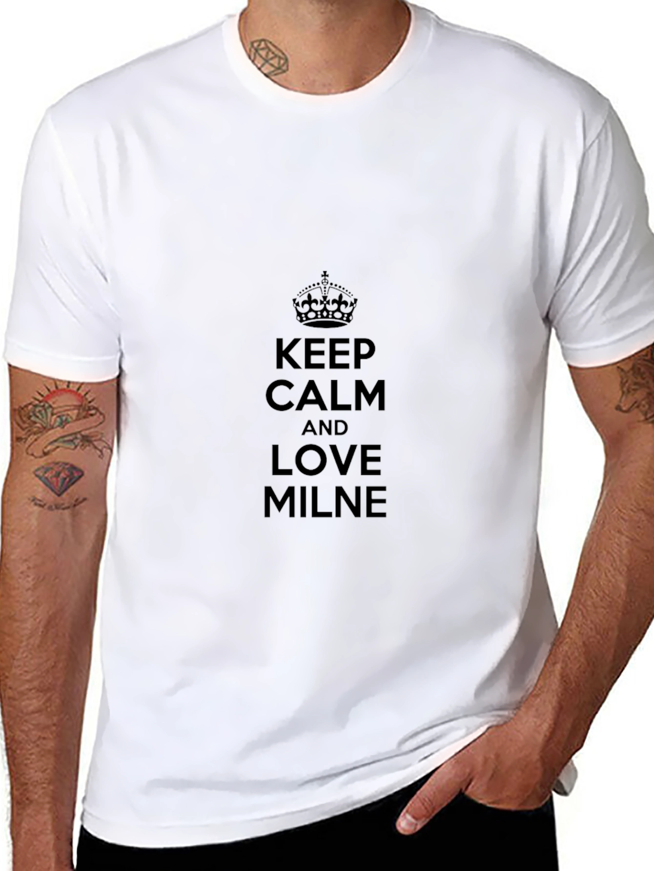 Keep Calm and Love MILNE Black T-Shirt