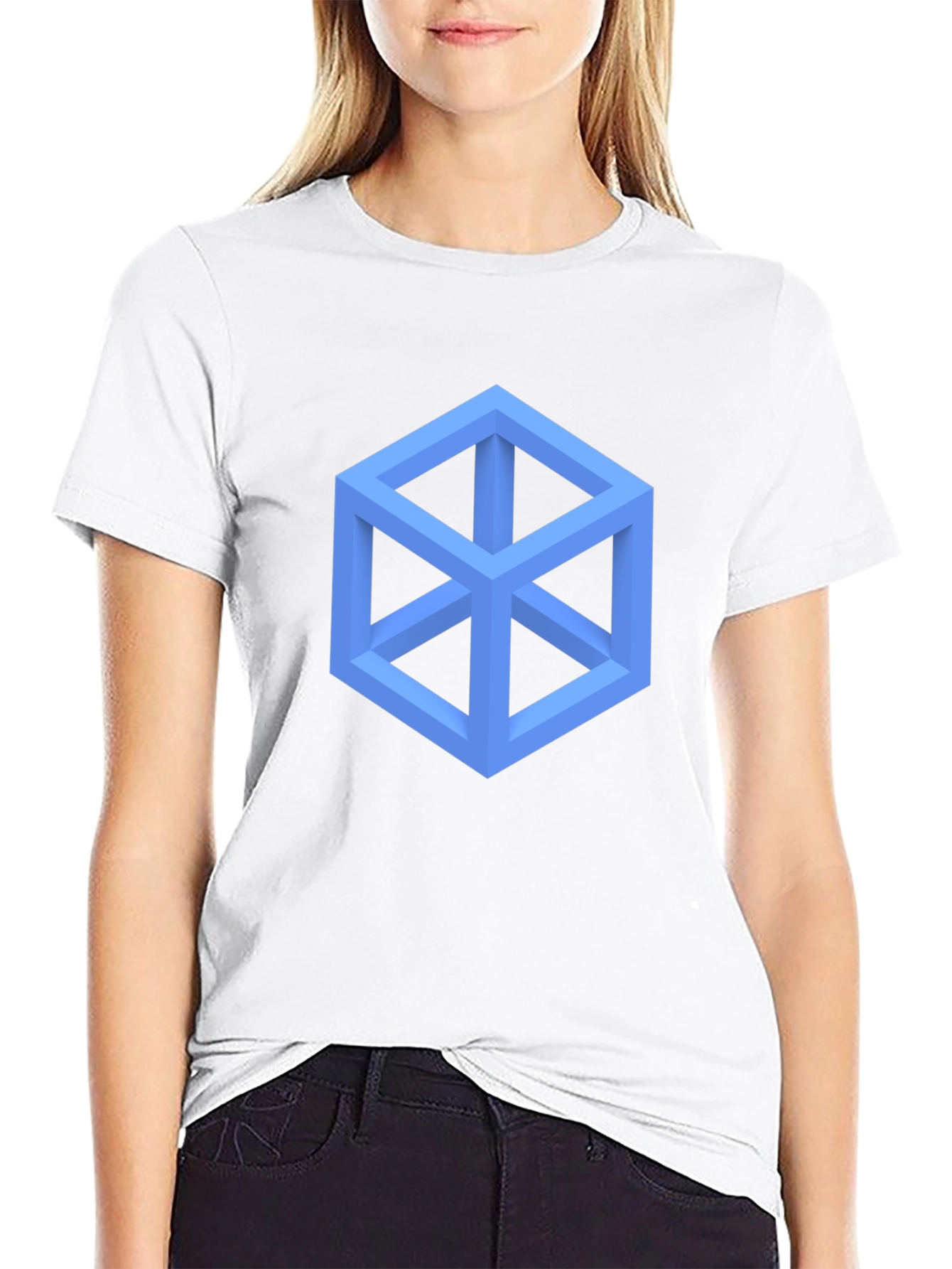 Geometric Illusion T-Shirt - Modern Design