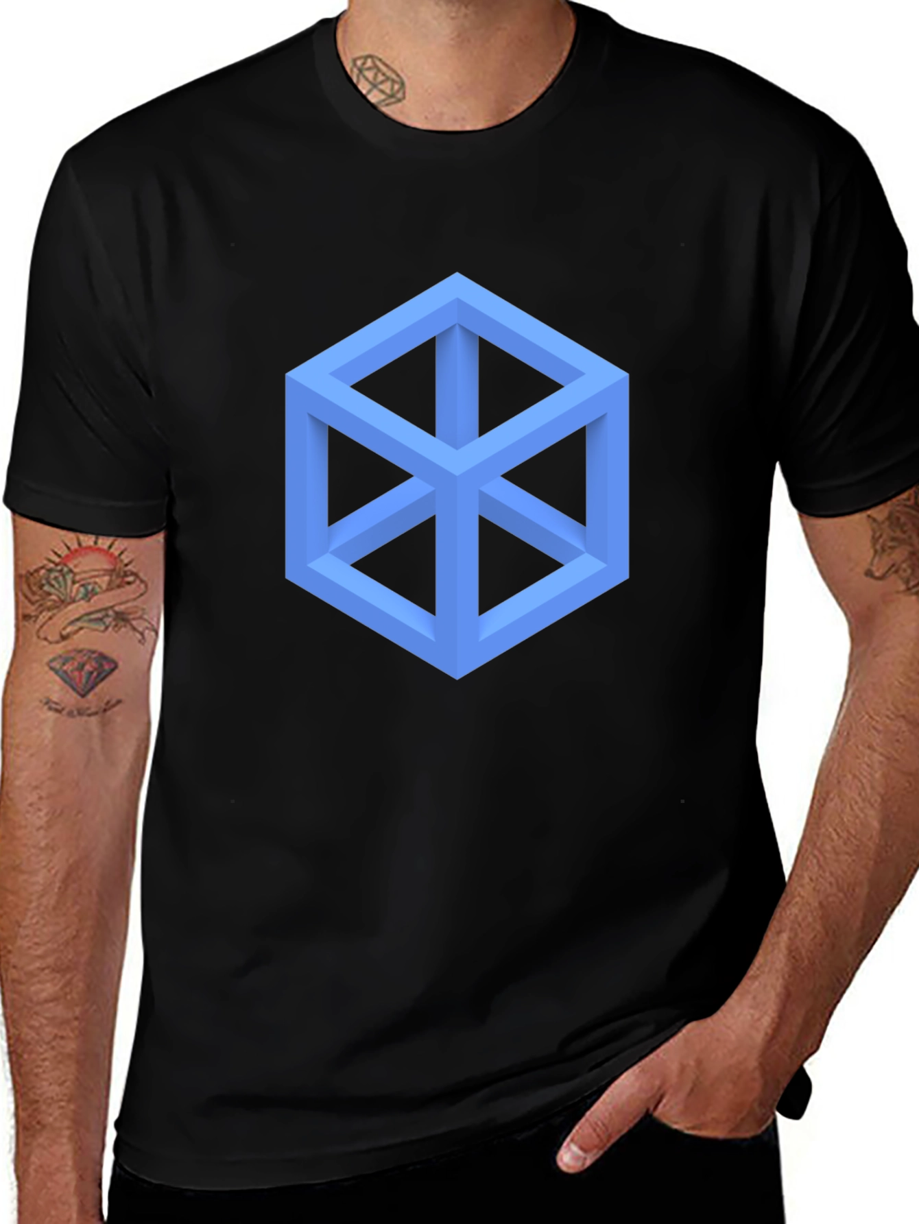 Geometric Illusion T-Shirt - Modern Design