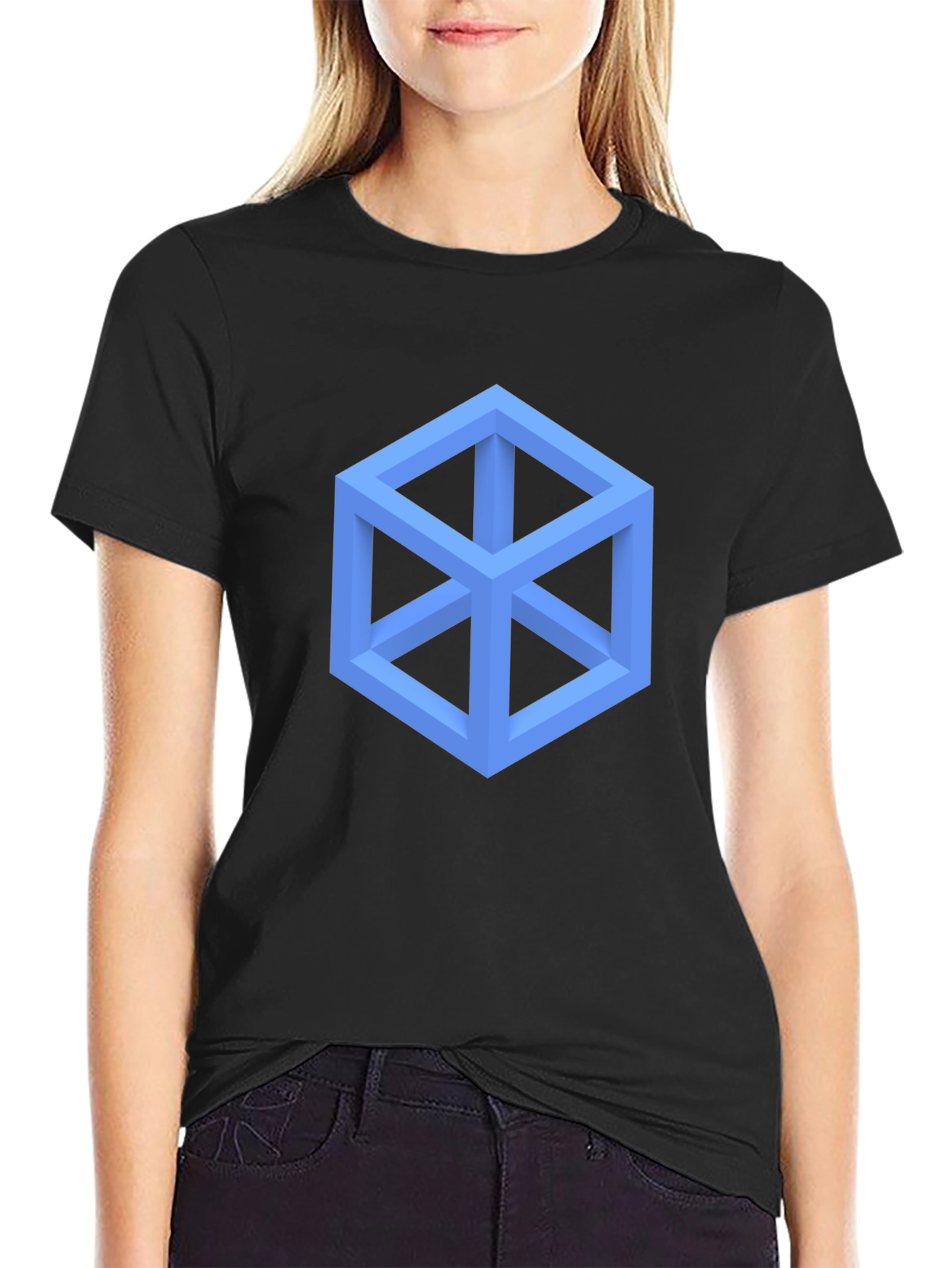 Geometric Illusion T-Shirt - Modern Design