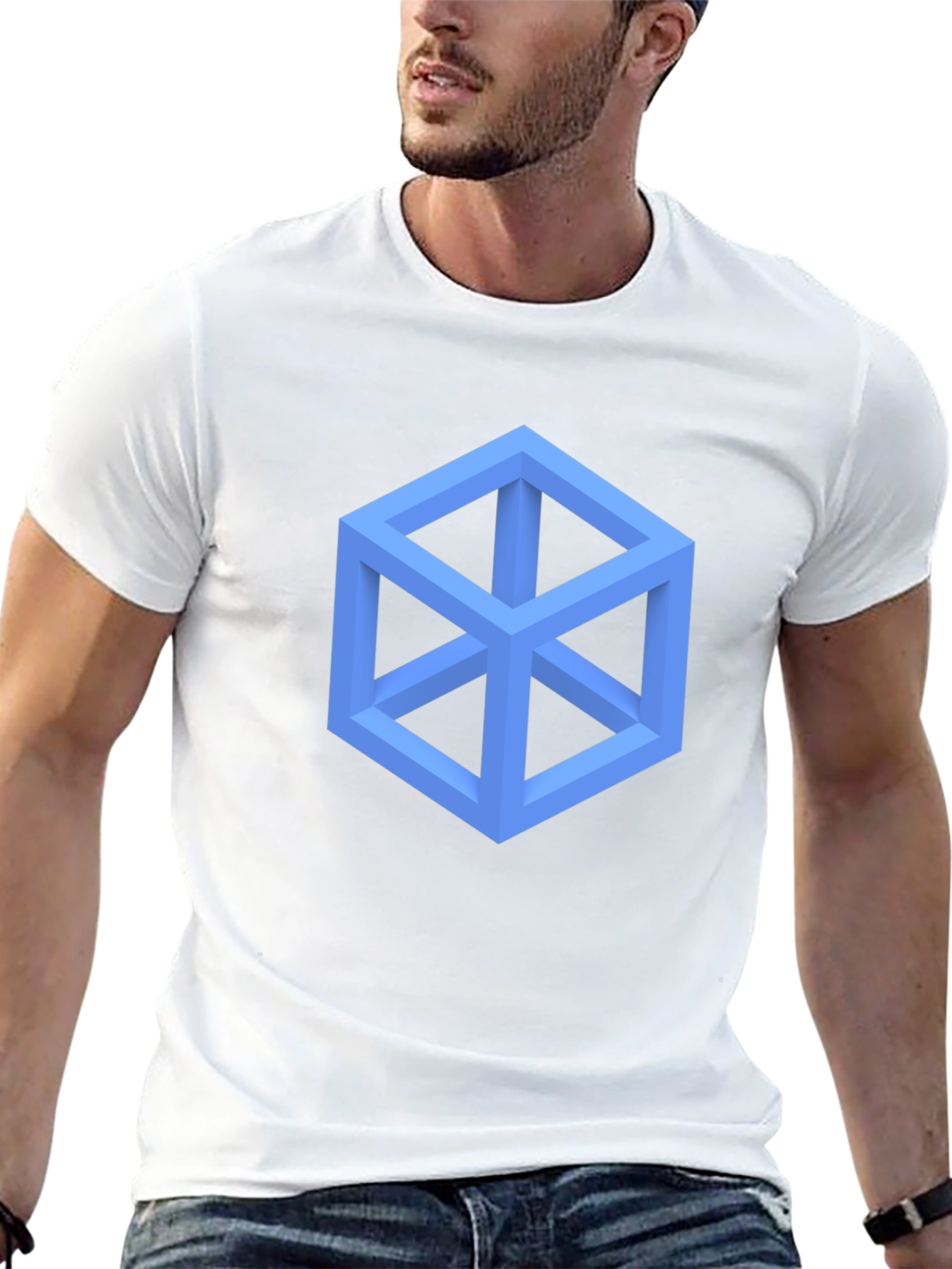 Geometric Illusion T-Shirt - Modern Design