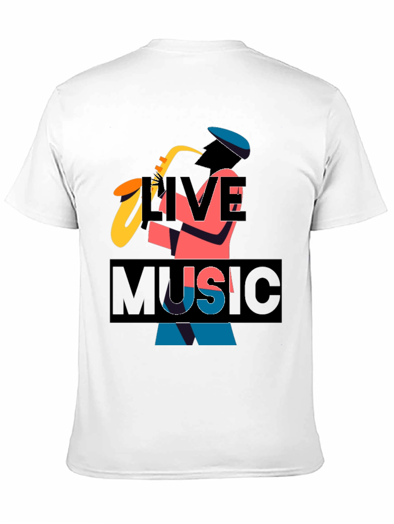 Live Music Graphic Tee - Black Cotton T-Shirt