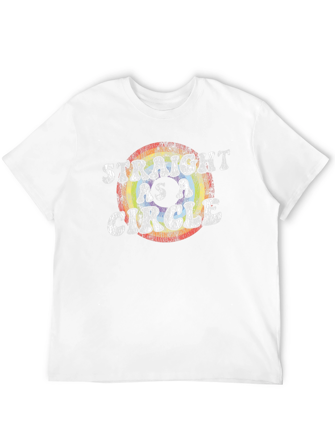 Straight as a Circle Graphic Tee - Black