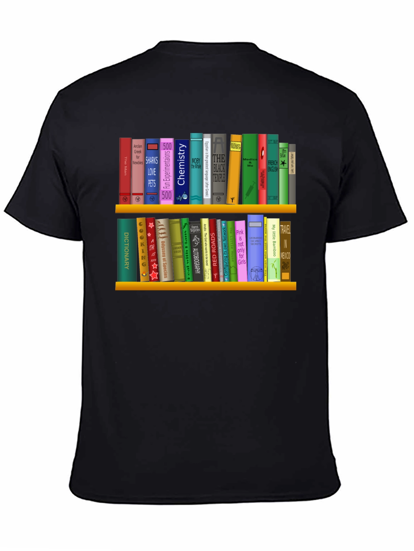 Book Lover T-Shirt | Shelf of Books Design