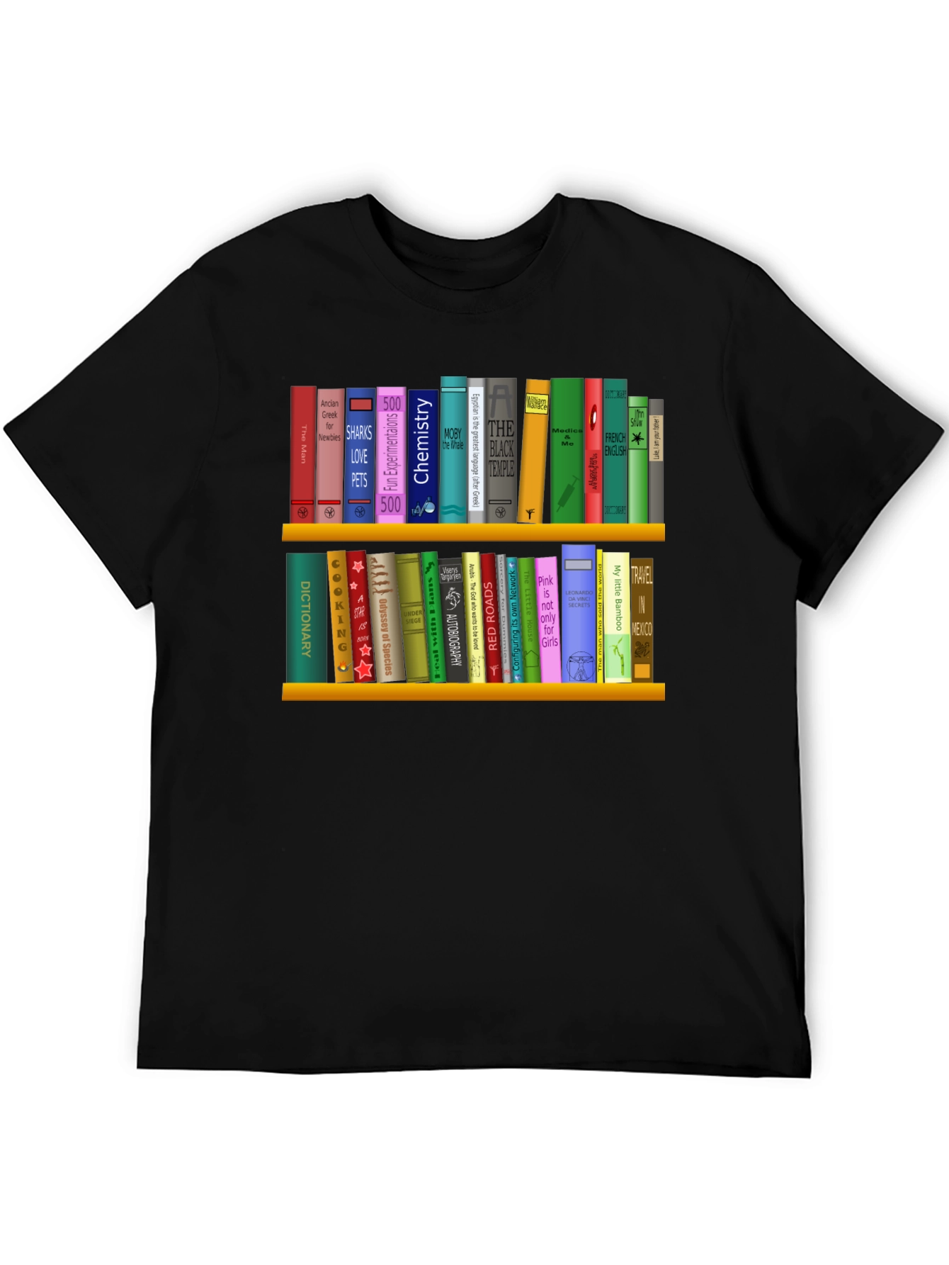 Book Lover T-Shirt | Shelf of Books Design