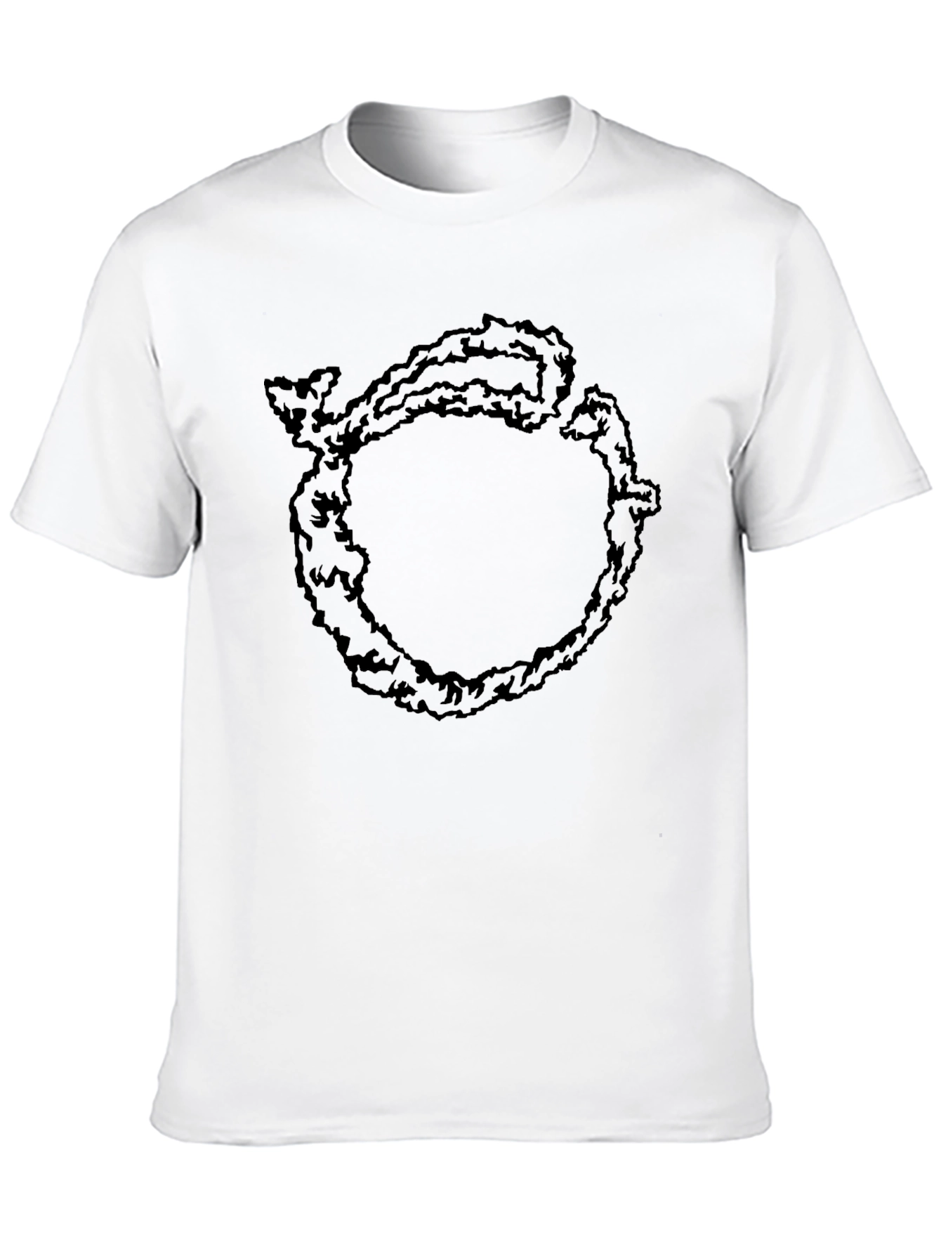 Ouroboros Circle Graphic Tee - Unisex Black T-Shirt