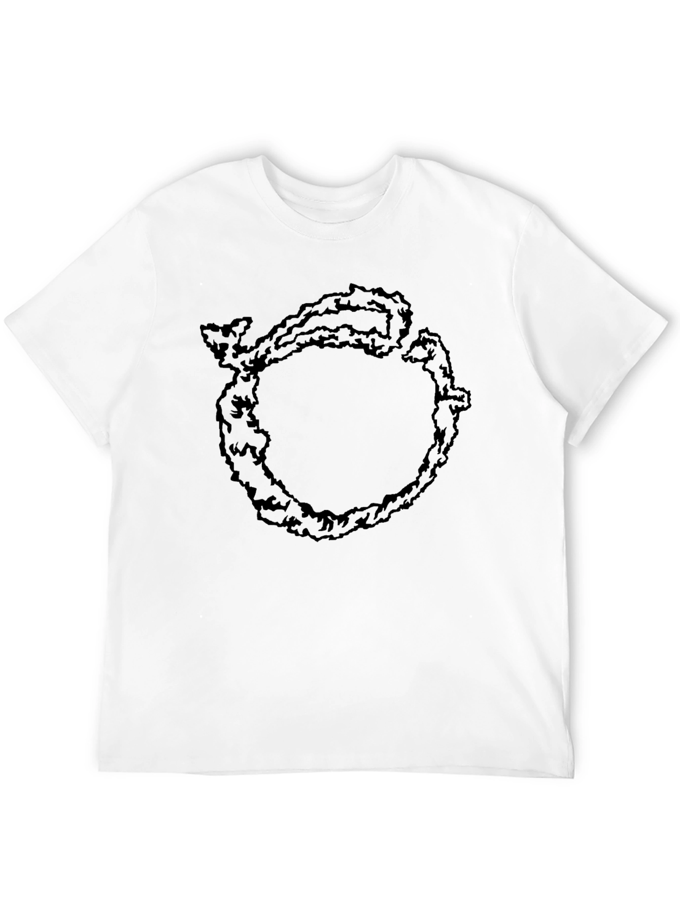 Ouroboros Circle Graphic Tee - Unisex Black T-Shirt