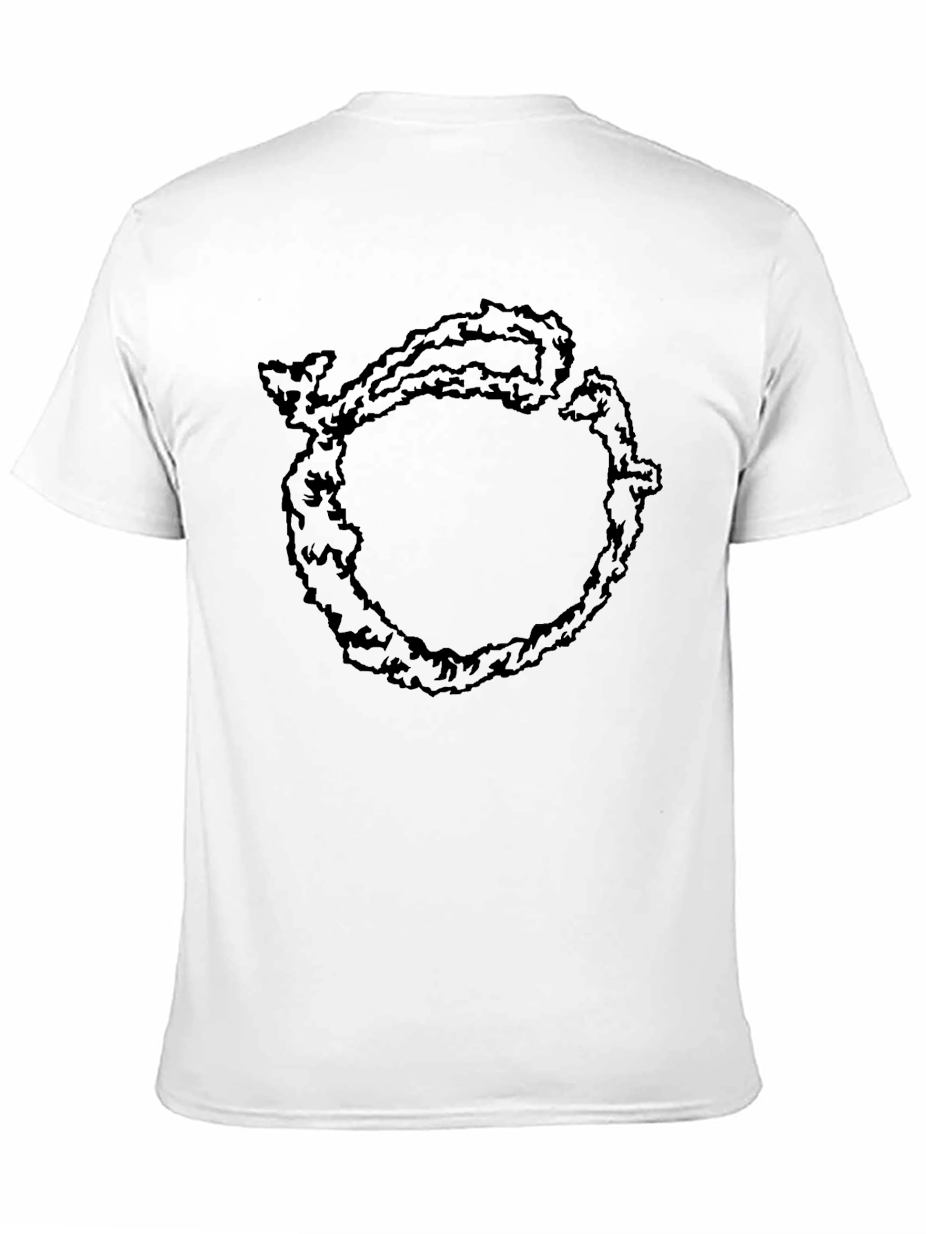 Ouroboros Circle Graphic Tee - Unisex Black T-Shirt