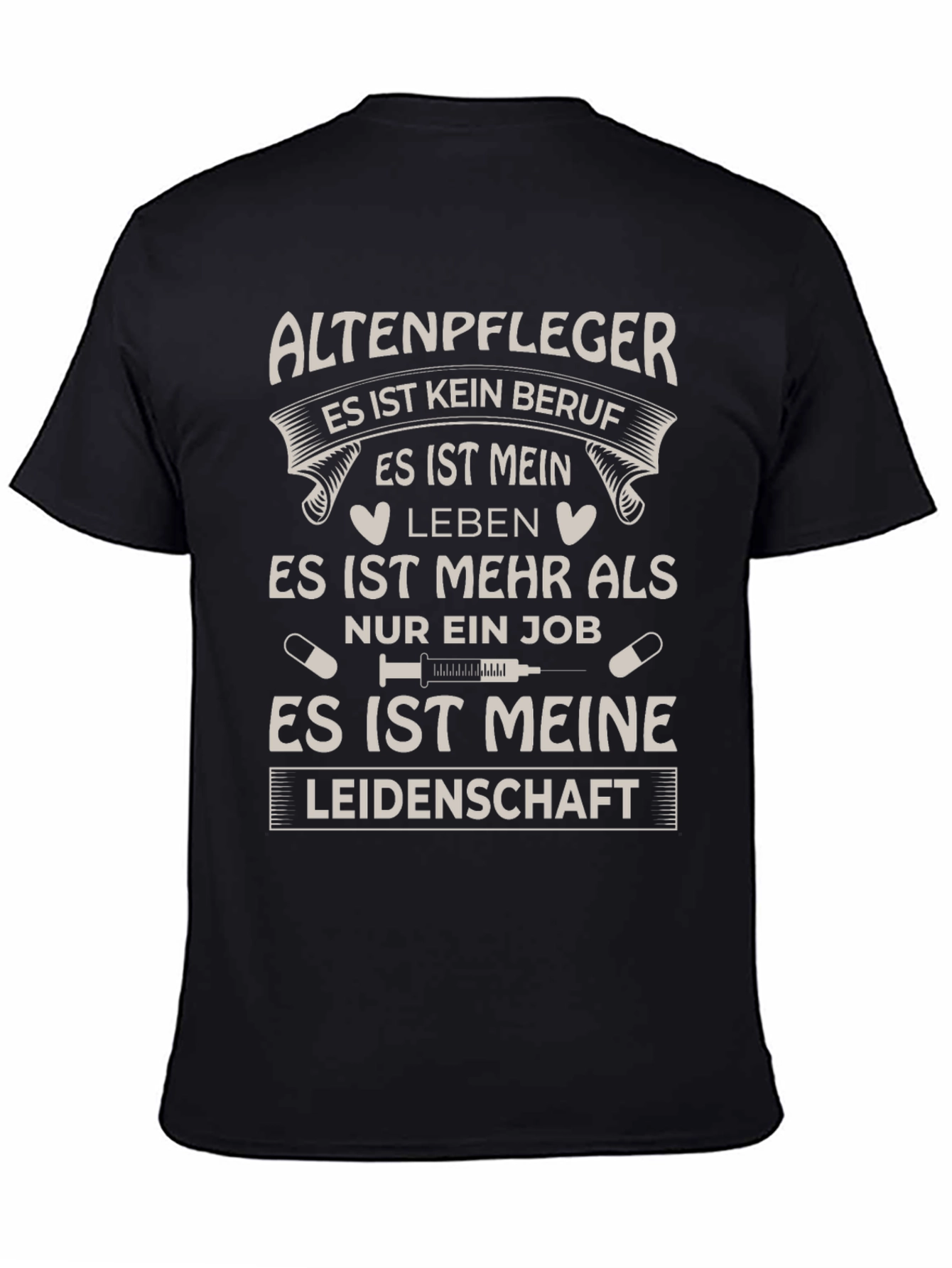 Altenpfleger Leidenschaft Black T-Shirt
