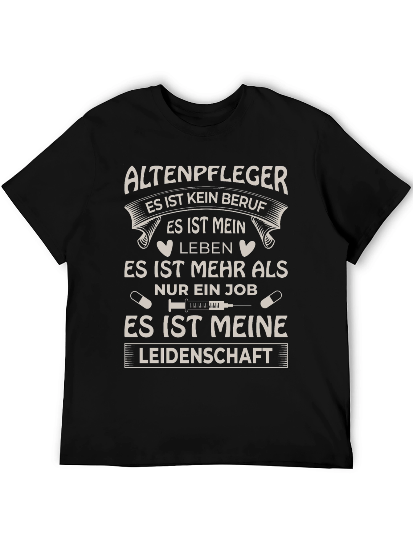 Altenpfleger Leidenschaft Black T-Shirt