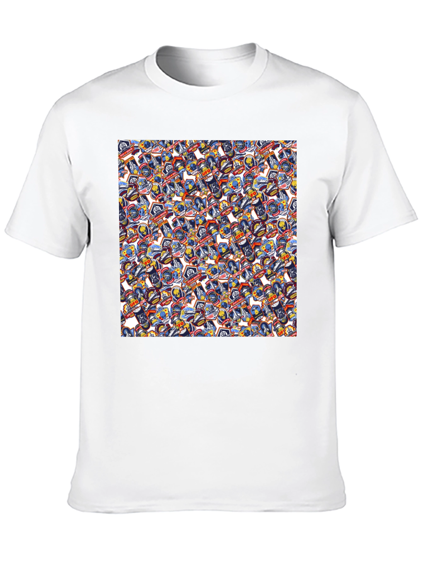 UFO Space Patch Black T-Shirt