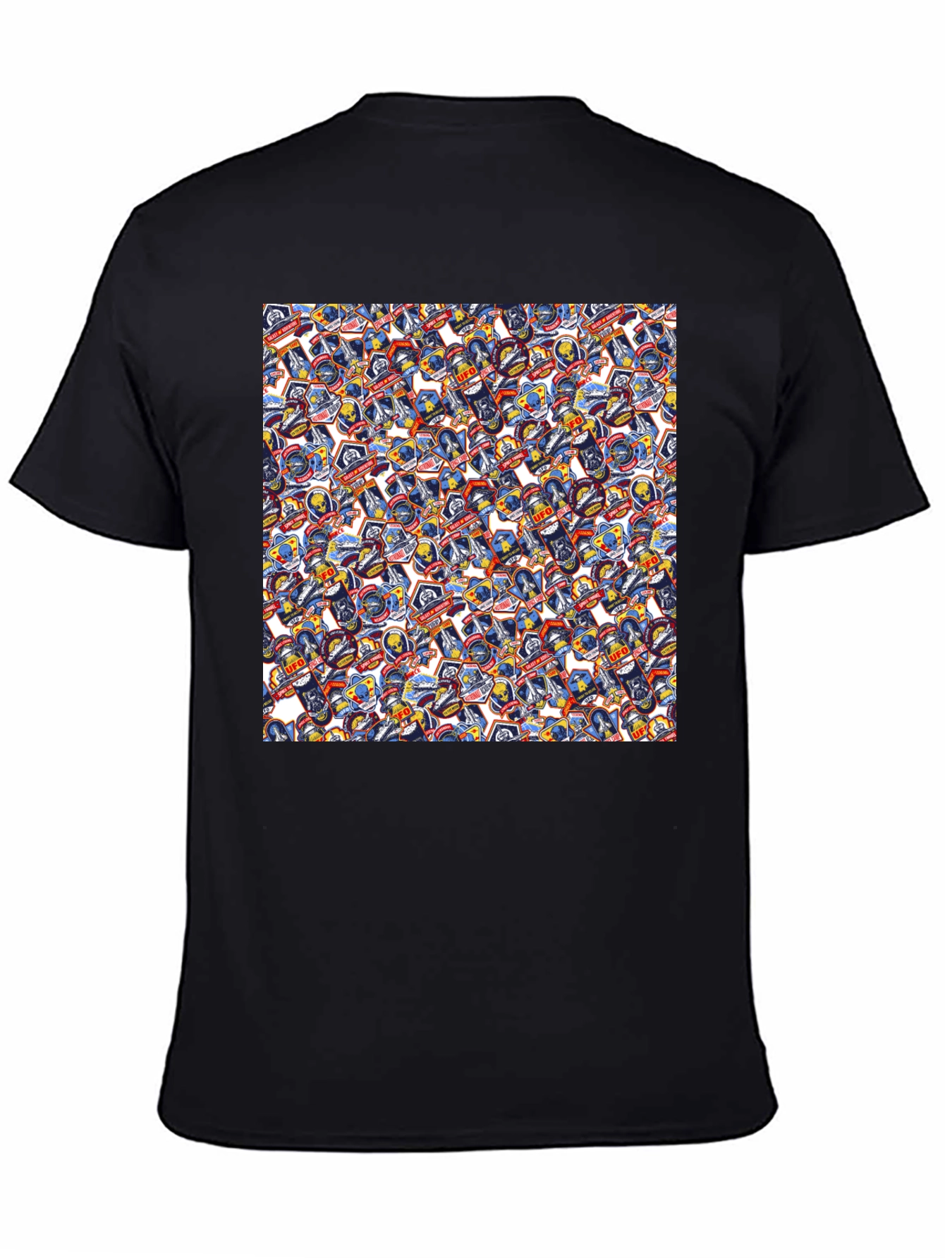UFO Space Patch Black T-Shirt