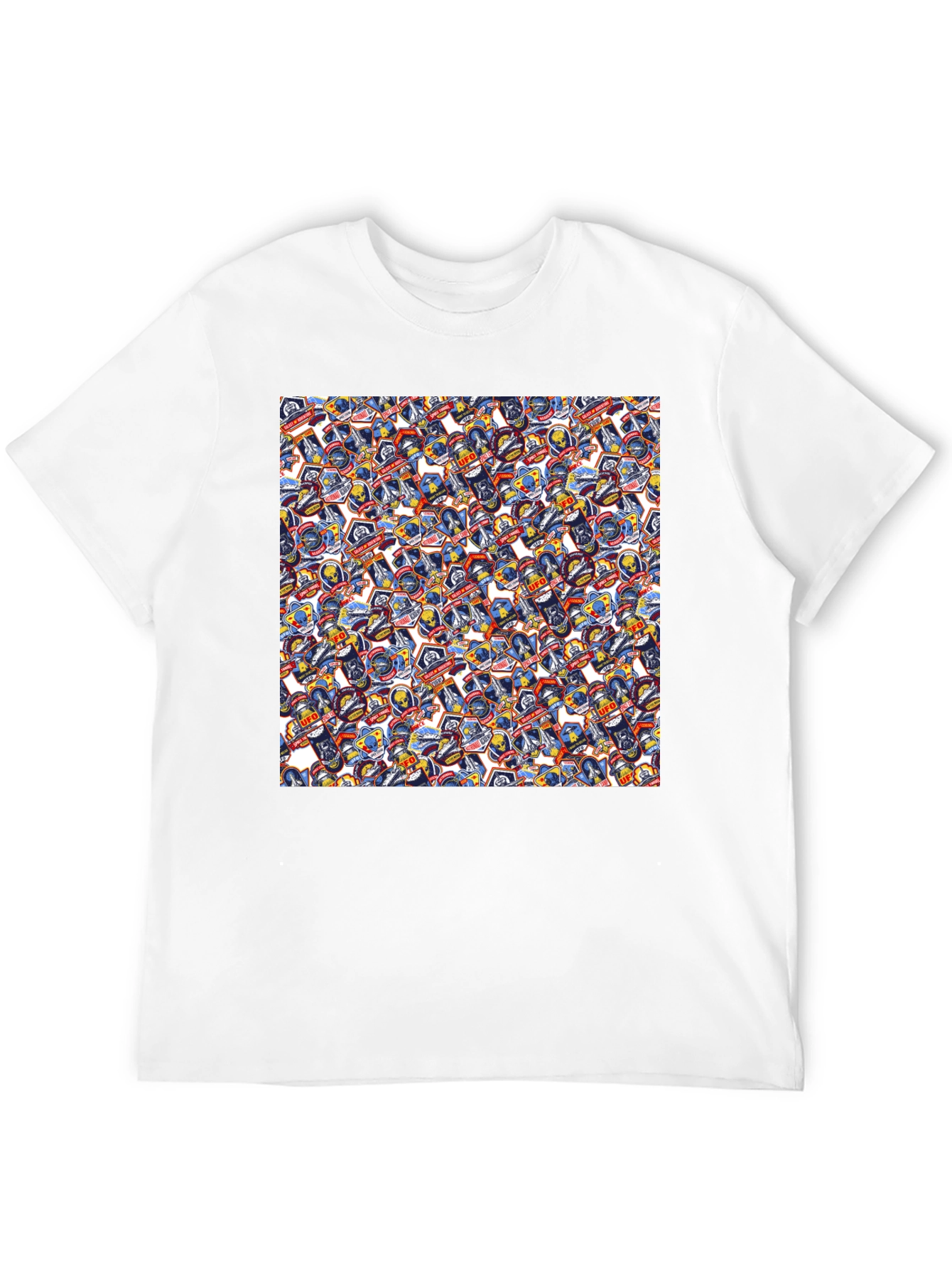UFO Space Patch Black T-Shirt