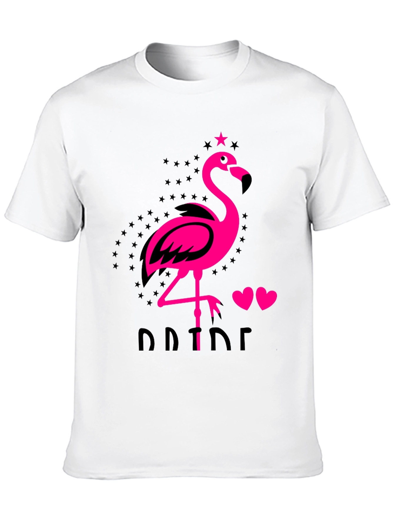 Flamingo Pride Graphic Tee - Mens Black T-Shirt