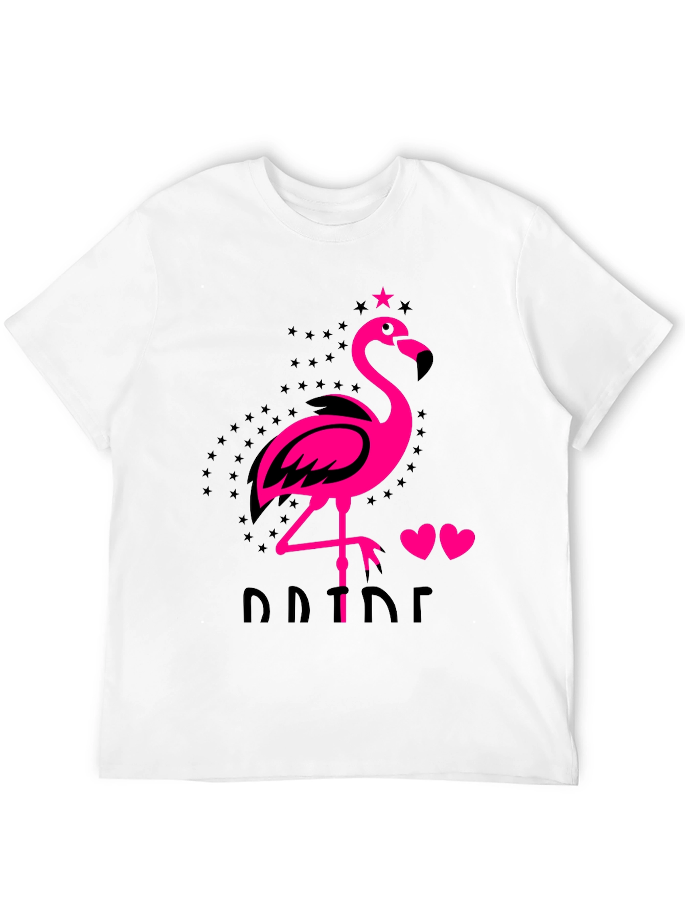 Flamingo Pride Graphic Tee - Mens Black T-Shirt
