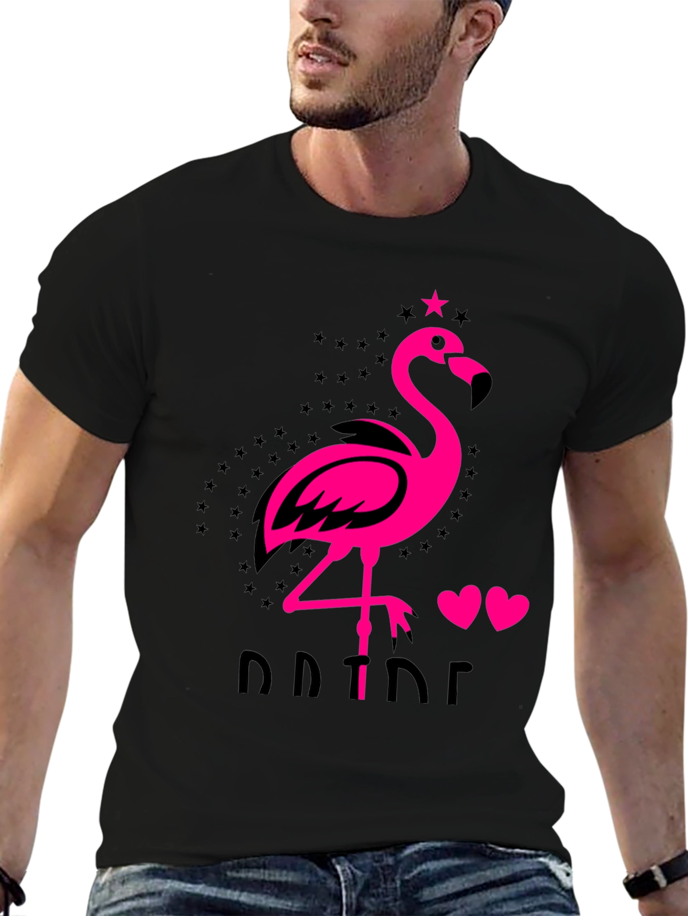 Flamingo Pride Graphic Tee - Mens Black T-Shirt