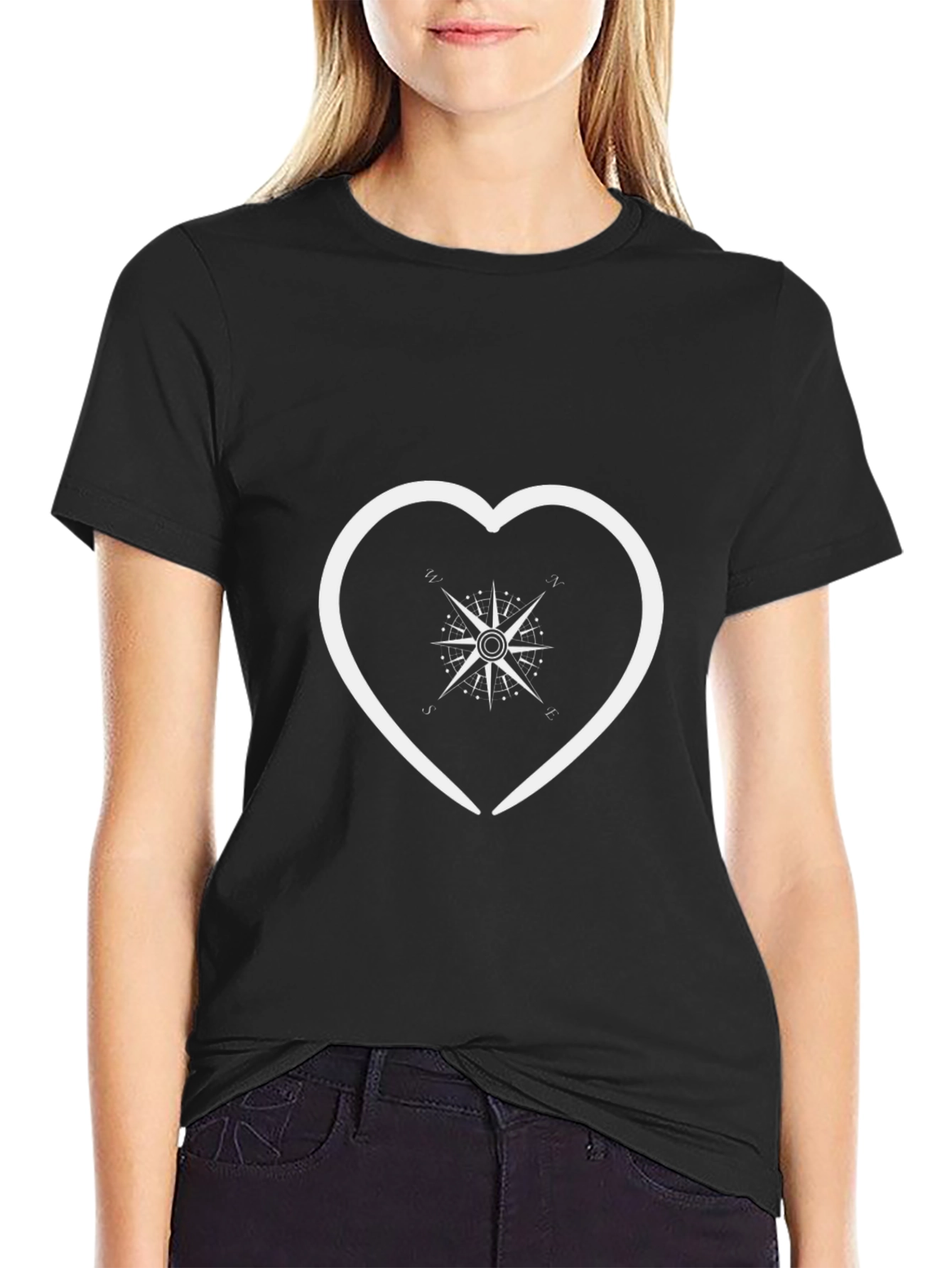 Heart Compass Graphic T-Shirt