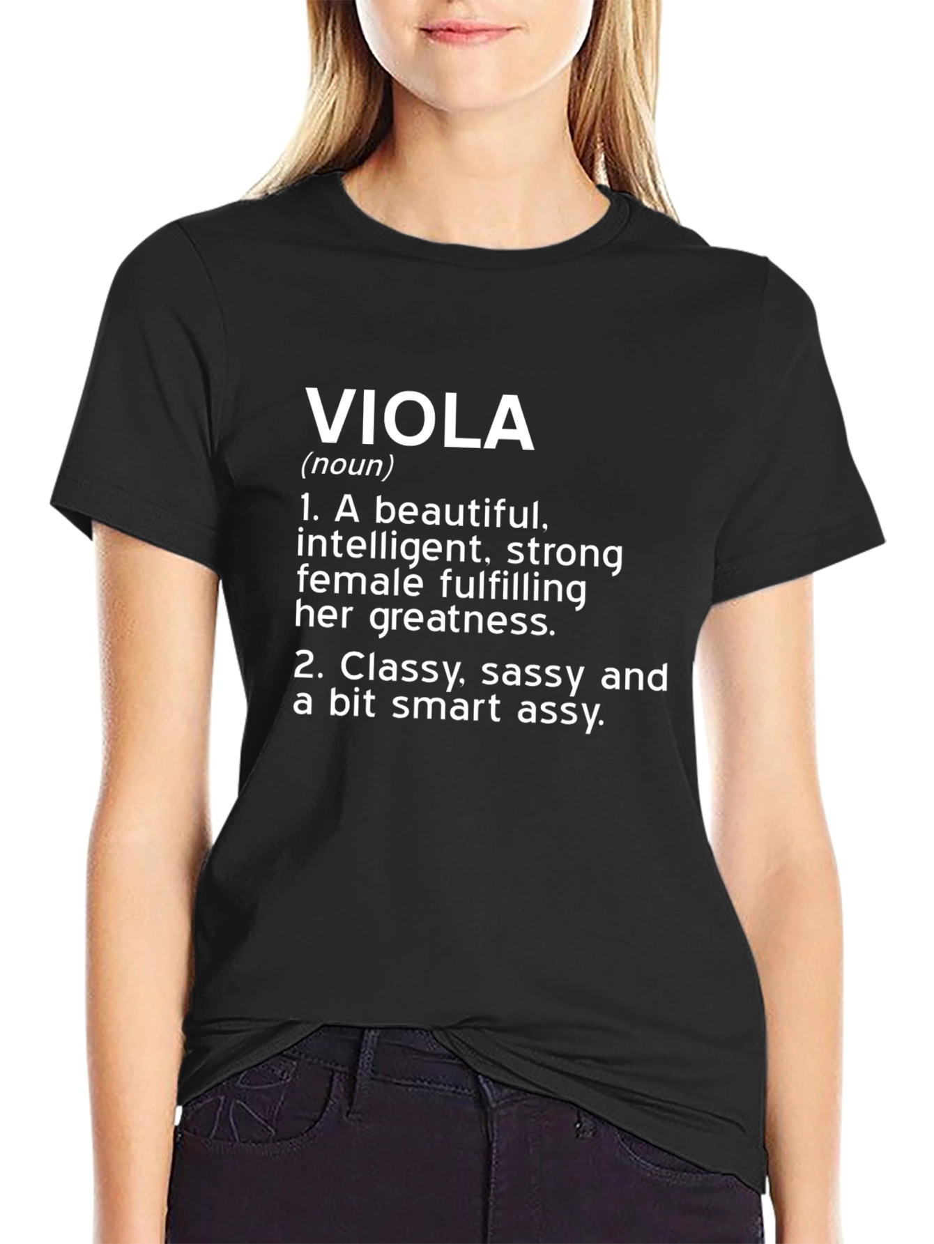 Viola Definition Graphic Tee - Black