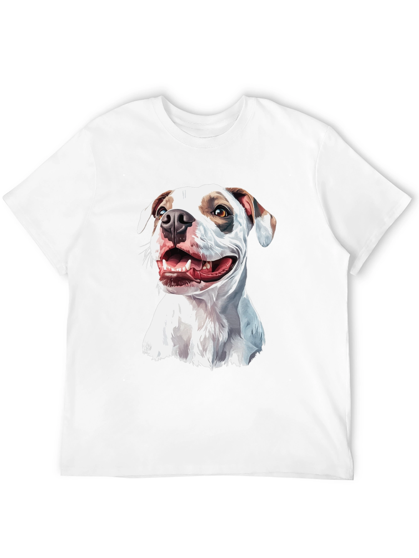 Dog Graphic Tee - Black Cotton Blend Casual Shirt