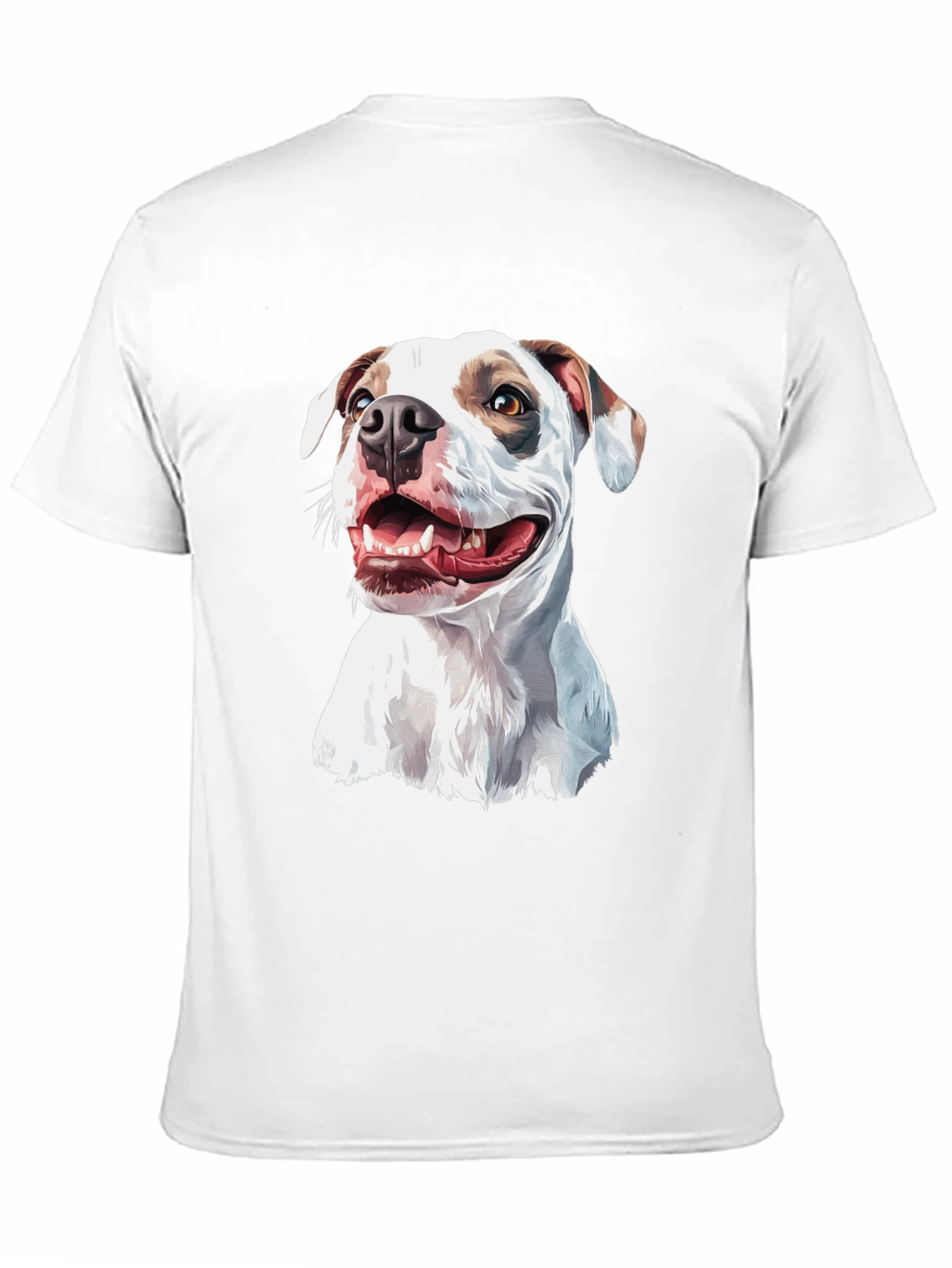 Dog Graphic Tee - Black Cotton Blend Casual Shirt