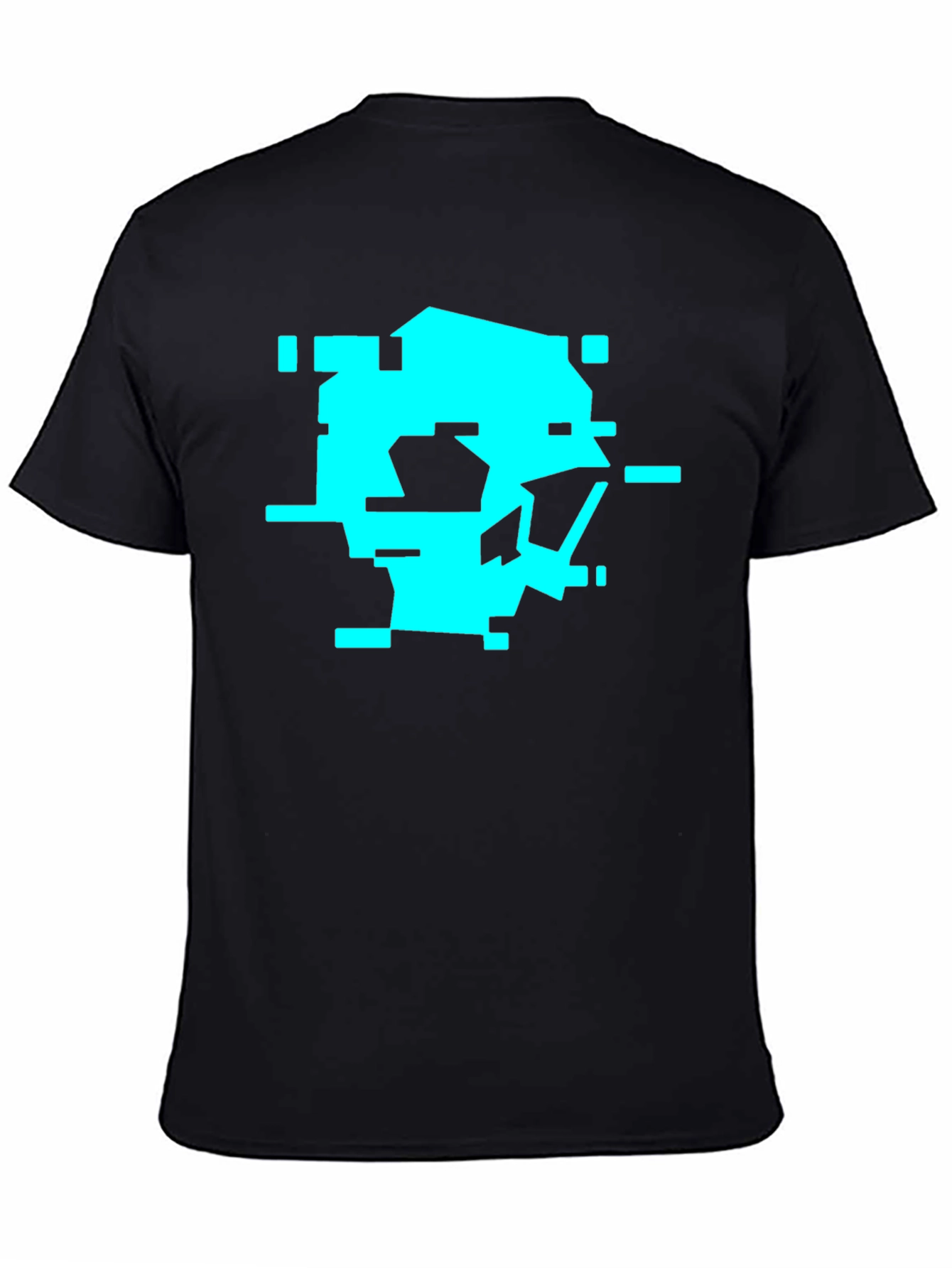 Pixel Glitch Graphic Tee - Black