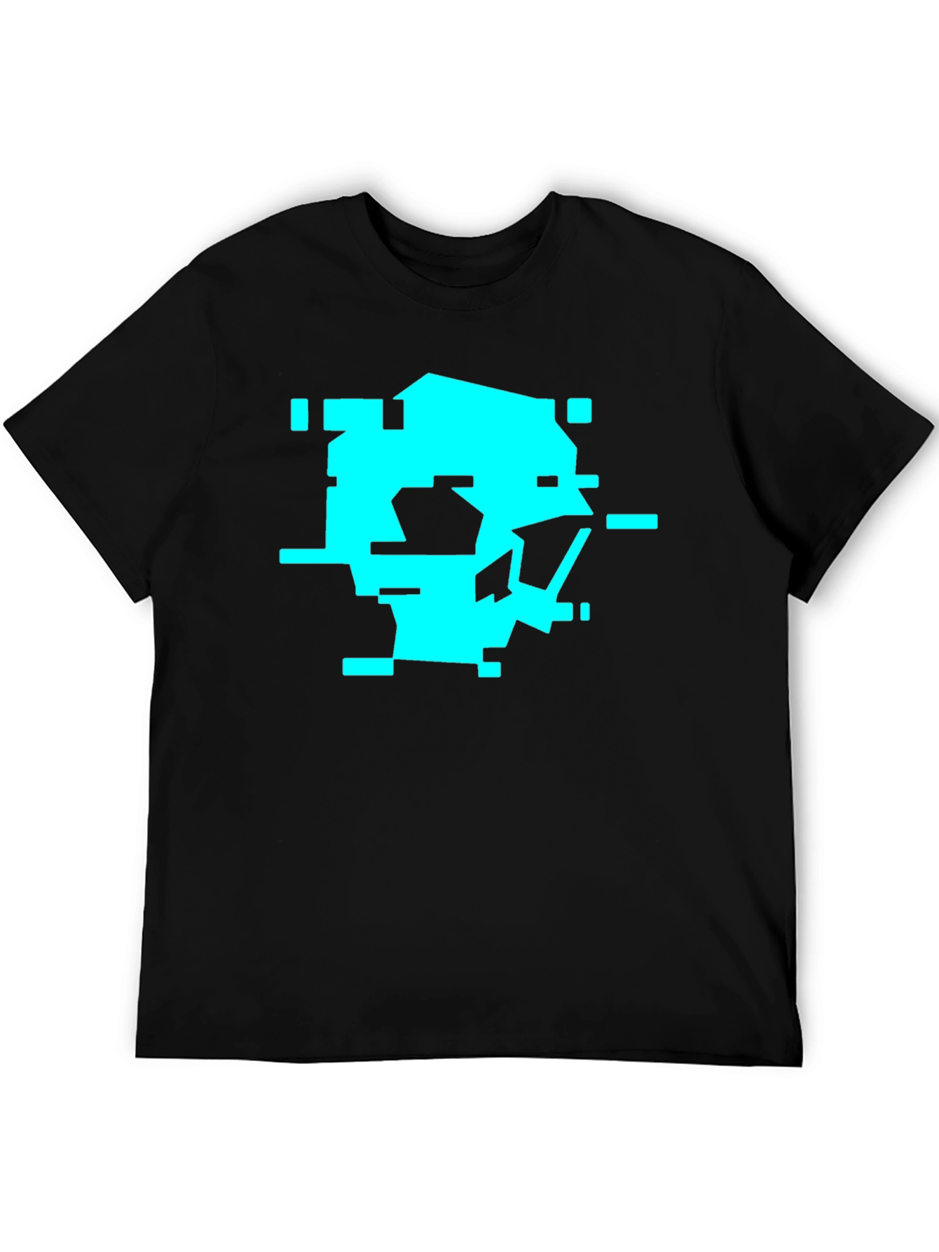 Pixel Glitch Graphic Tee - Black