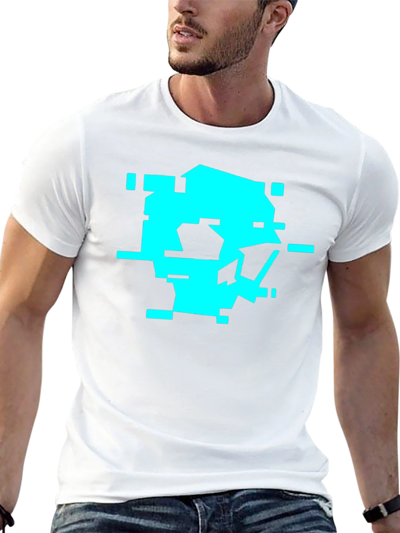 Pixel Glitch Graphic Tee - Black