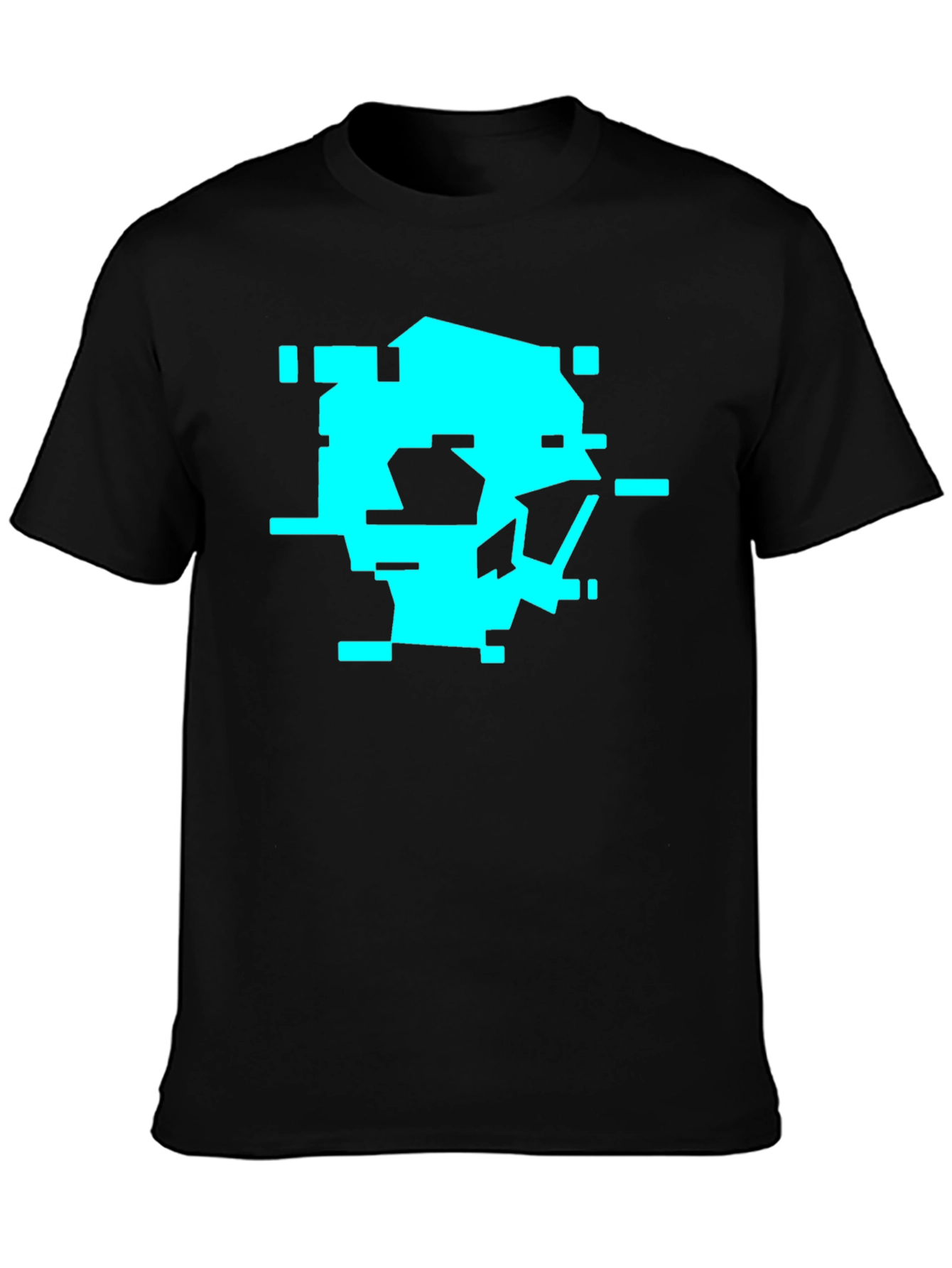 Pixel Glitch Graphic Tee - Black
