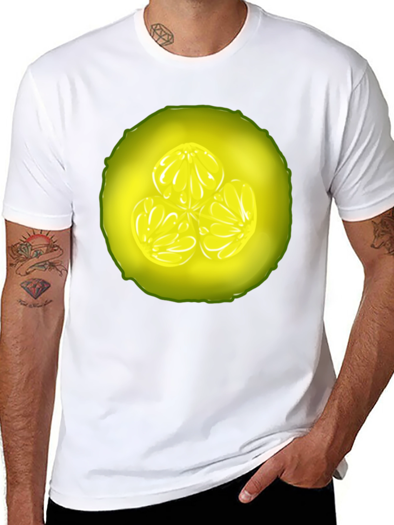 Cucumber Slice Graphic Tee - Fresh & Fun Design