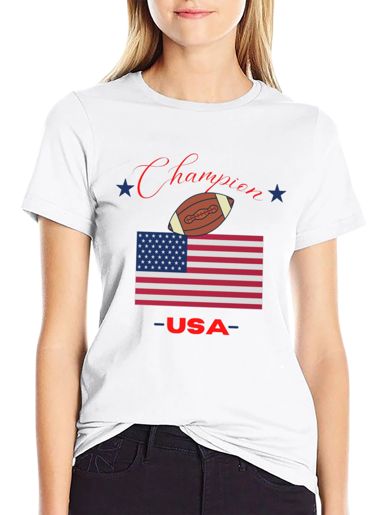 Champion USA Football Graphic Tee